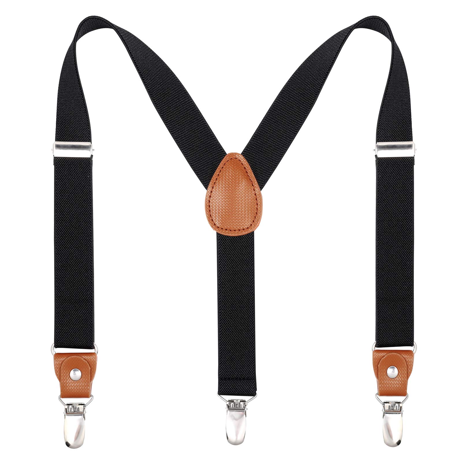 Kajeer Adjustable Elastic Y-Back Suspenders for Kids - Strong Clips Braces for Boys & Girls | Perfect for School Uniforms, Dress Pants & Formal Occasions