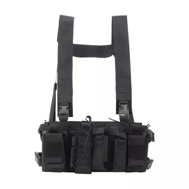 Tactical MOLLE D3 Chest Rig Vest - Adjustable Military Plate Carrier for Airsoft, Hunting & Outdoor Adventures