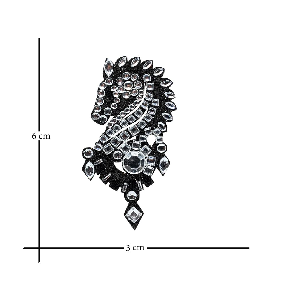 Comet Busters Black Glitter Temporary Tattoo Stickers - 24PCS Waterproof Fake Body Art for Halloween, Parties & Cosplay (BT270) | Fun Festival Makeup & Costume Accessories