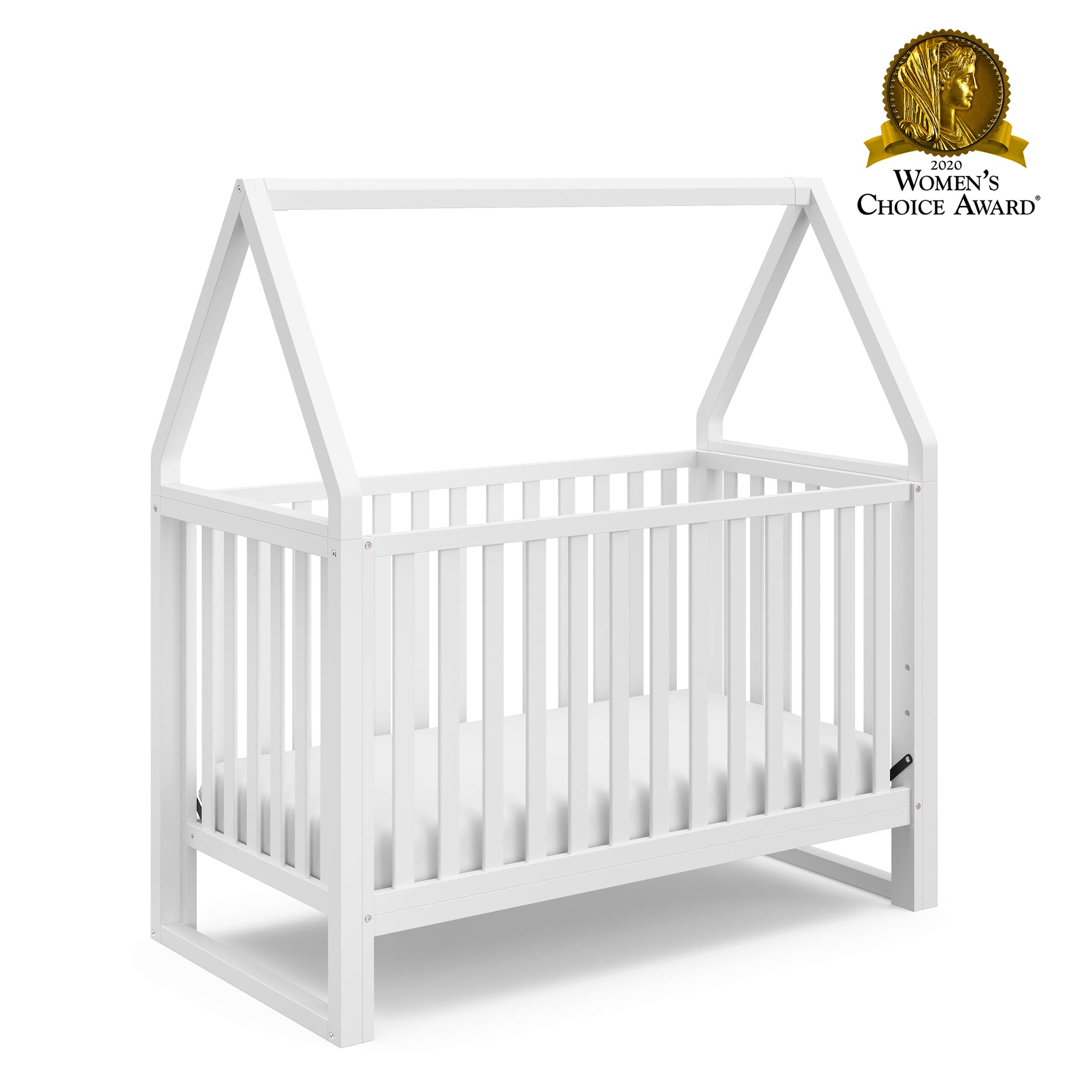 Storkcraft Orchard 5-in-1 Convertible Crib (White) – GREENGUARD Gold Certified Safe Baby Crib | Converts to Toddler Bed, Daybed & Full Bed | Fits Standard Crib Mattress | Perfect for Nursery, Daycare & Growing Families