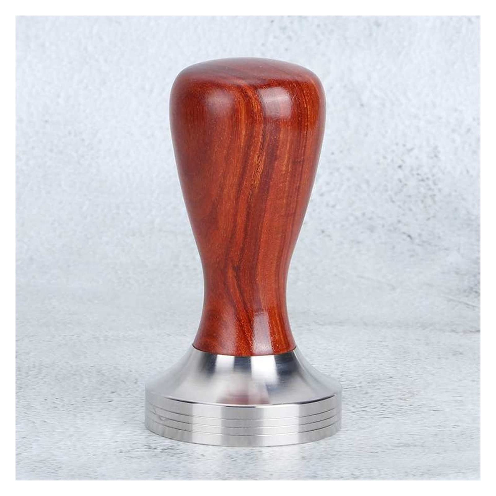 Premium Stainless Steel Coffee Tamper with Wooden Handle - 57.5mm Barista Tool for Espresso Machine, Perfect for Home Brewing & Professional Coffee Shops - Durable Powder Press Tool for Consistent Tamping