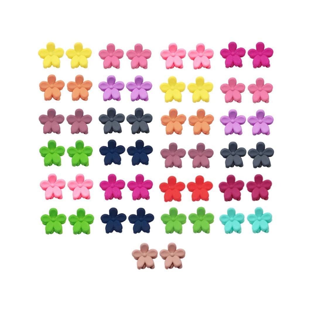 Yatthayuvicraft Mini Hair Claw Clips & Hairpins for Women, Girls & Kids - 25 PCS Small Flower Hair Clips Set (Multicolor) - Perfect for School, Parties, Weddings & Everyday Hairstyles