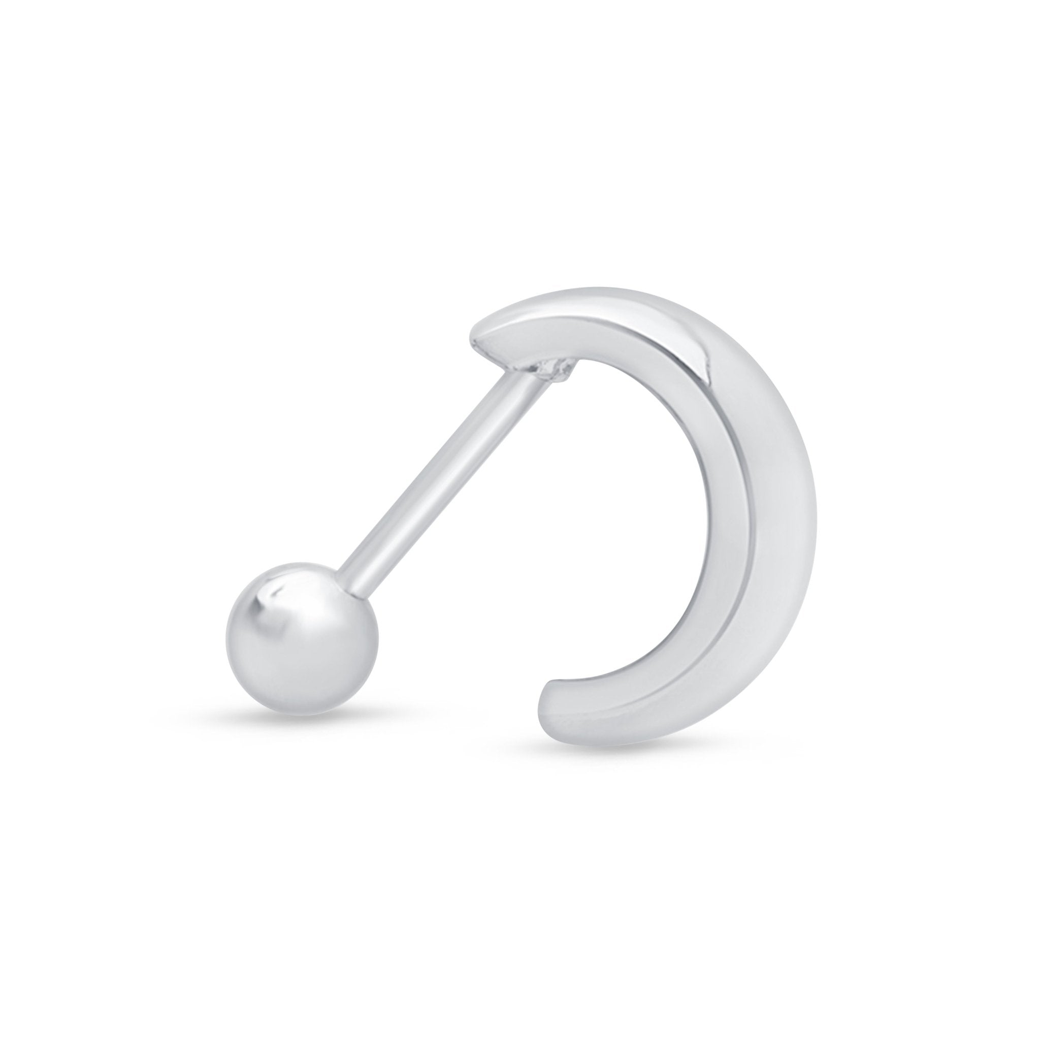 14k White Gold Bubble Hoop Illusion Ear Cuff Earrings - Minimalist Cartilage Earrings for Women, Perfect for Parties, Weddings & Everyday Wear
