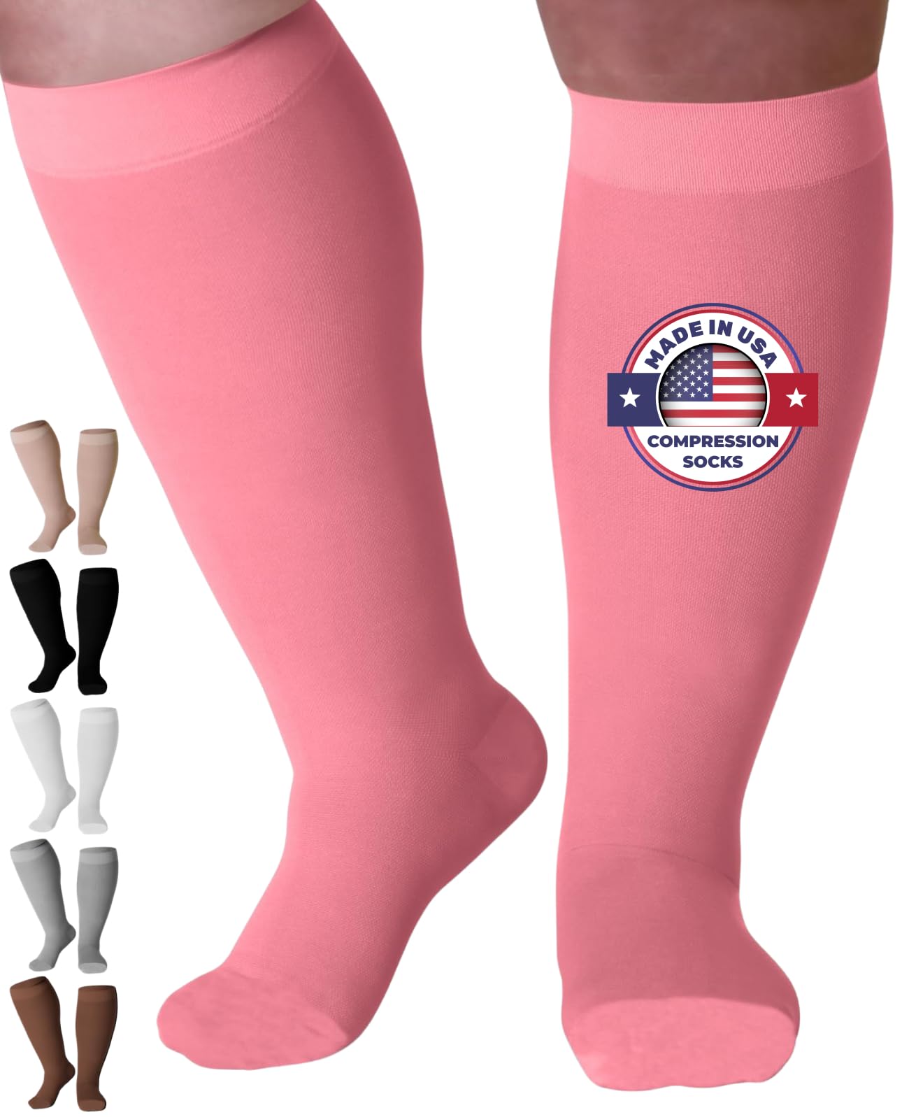 Mojo 20-30mmHg Medical Grade Compression Socks for Women & Men - Knee High Support Stockings for Circulation, Travel & Recovery - Doctor Recommended for Varicose Veins, Pregnancy & Post-Surgery