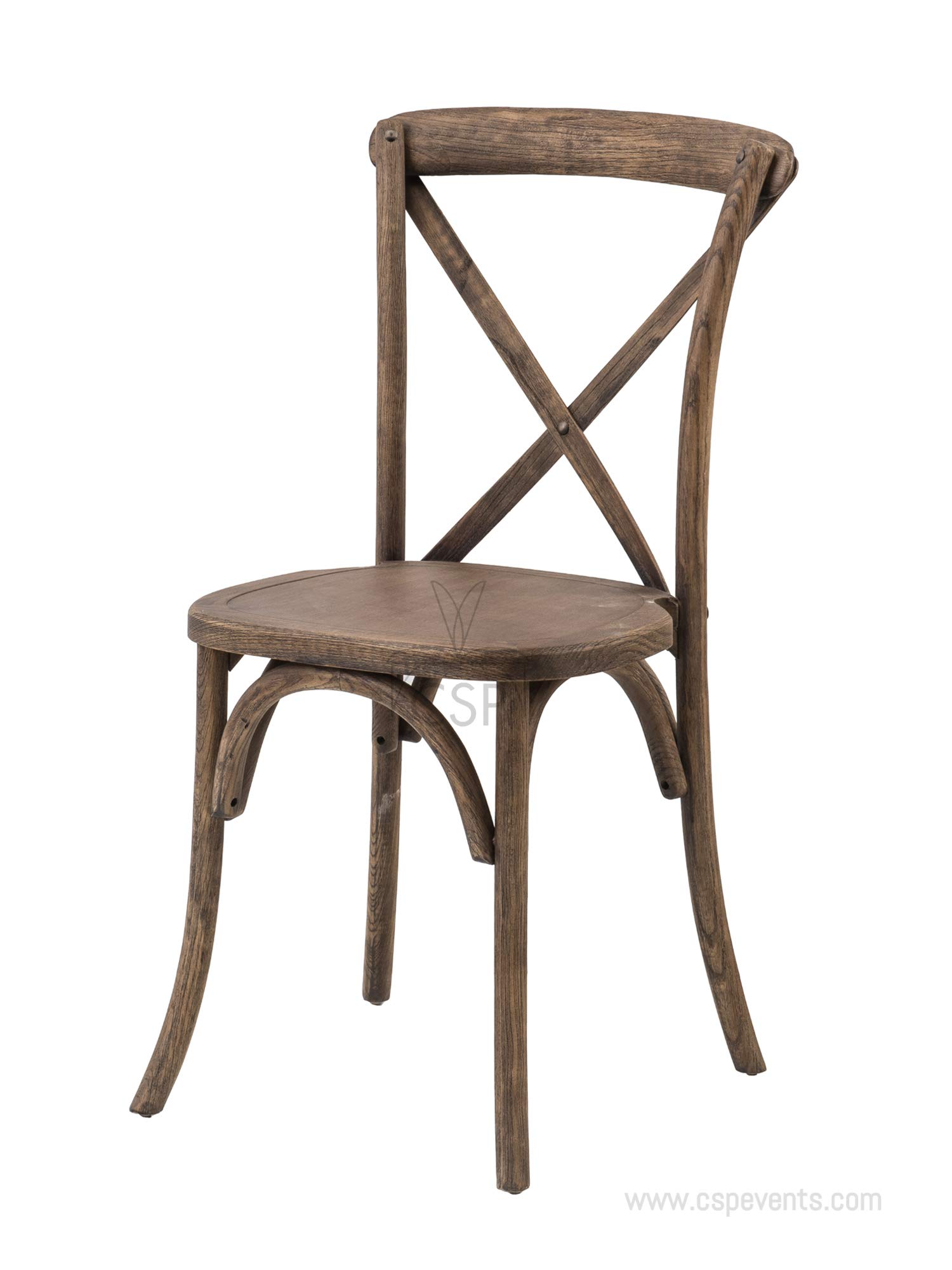 Dark Walnut Crossback Dining Chairs - Commercial Grade Solid Wood Restaurant Chairs (1-Pack) - Perfect for Restaurants, Cafes, and Home Dining Rooms