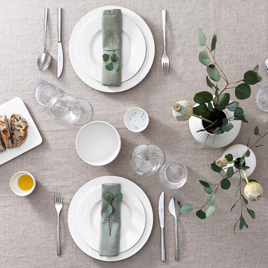 Villeroy & Boch Manufacture Rock Blanc Medium Rice Bowl - Premium Porcelain Dinnerware for Asian Cuisine, Perfect for Sushi, Rice & Soup | Elegant Table Setting for Home & Restaurant Use