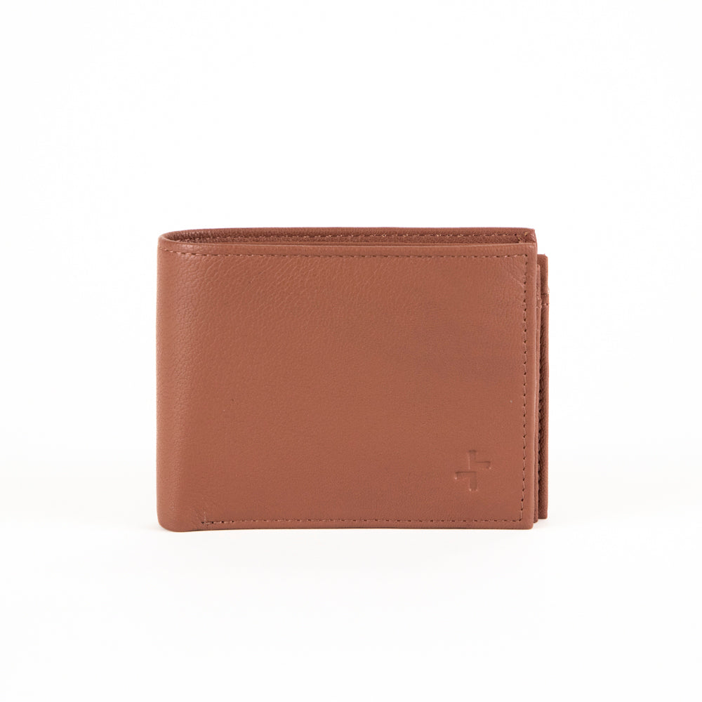 Tracker Core RFID Leather Double Center Wing Wallet - Slim RFID Blocking Bifold Wallet for Men - Perfect for Travel, Business & Everyday Use