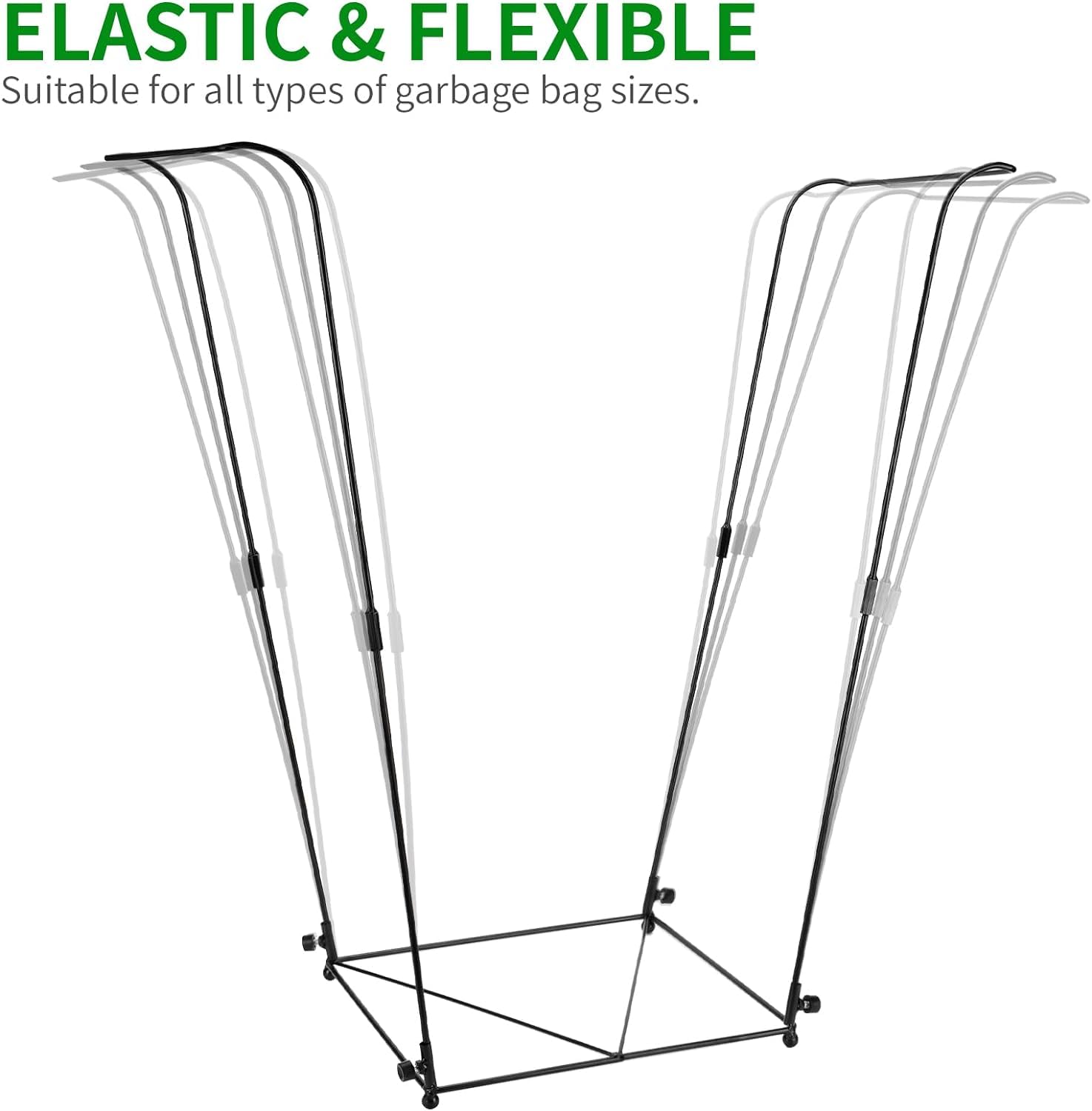 Heavy Duty Metal Leaf & Garbage Bag Holder - 30-45 Gallon Capacity | Multi-Use Outdoor Trash Can Stand for Yard Waste, Leaves & Debris | Perfect for Gardening, Landscaping & Home Cleanup