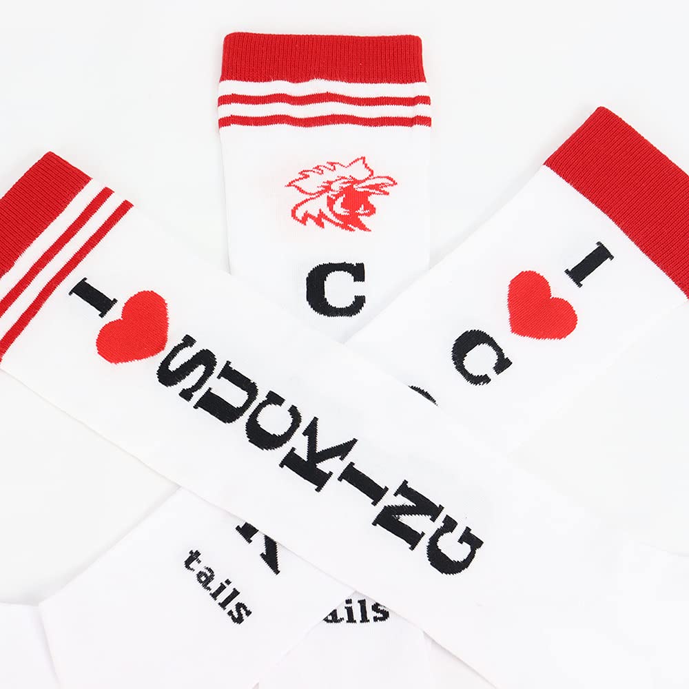 Funny Cocktail Socks - I Love Cocktails Knee-High Party Stockings | Novelty Gag Gifts for Christmas, White Elephant Exchange | Perfect for Cocktail Parties, Bar Hopping & Gift Giving