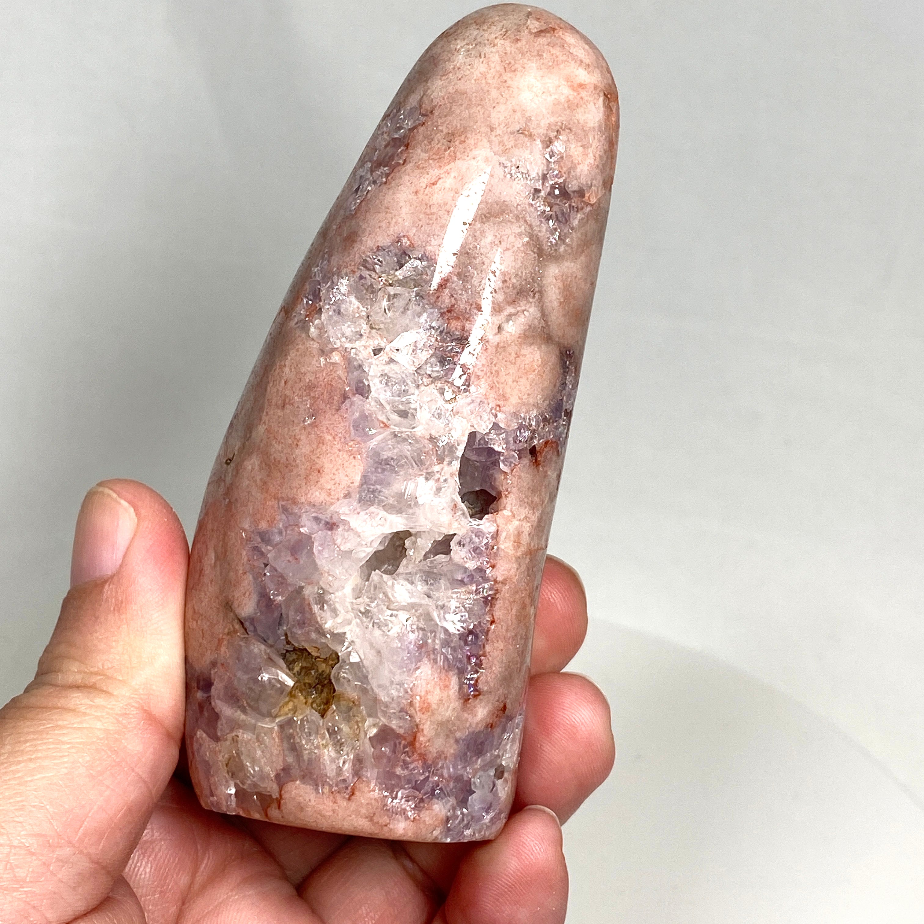 Natural Pink Amethyst Freeform Stone - Healing Crystal for Meditation, Yoga & Home Decor (PAF 03) | Perfect for Spiritual Gifts, Reiki Energy Work & Positive Vibes