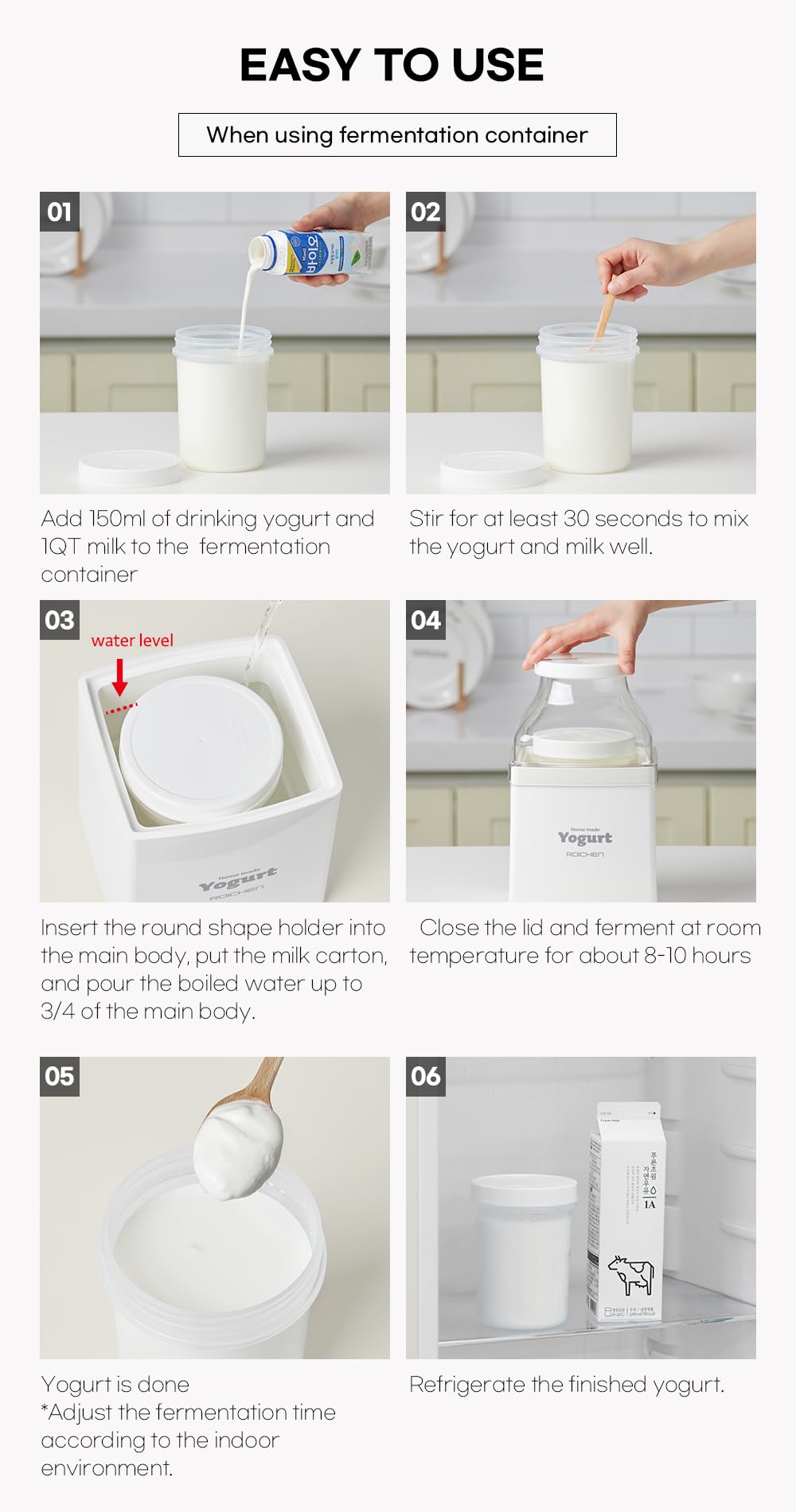 MINEW Non-Electric Yogurt Maker - Korean Made Homemade Yogurt Kit for Easy DIY Probiotic Yogurt at Home | Perfect for Healthy Breakfast, Snacks & Gut Health
