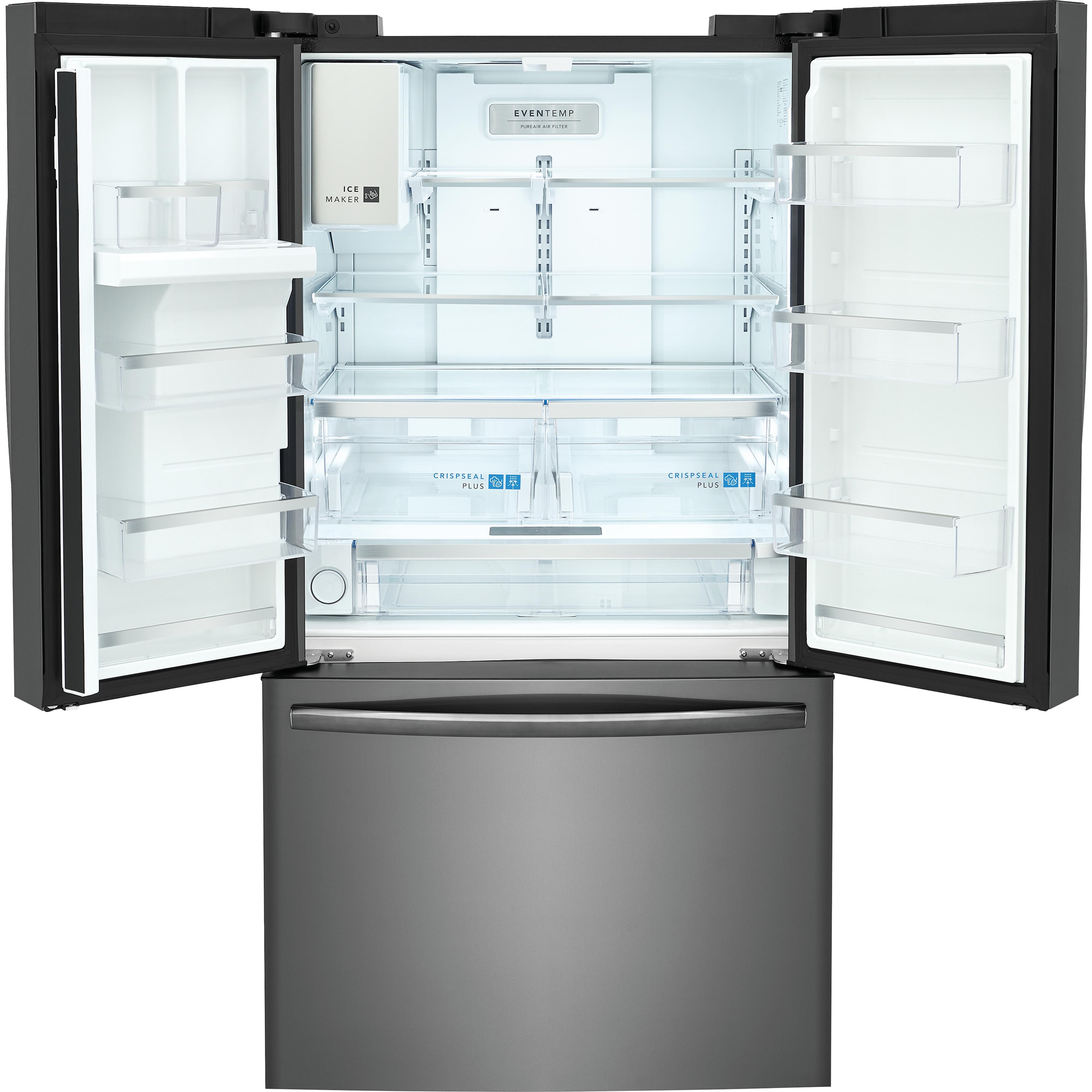 Frigidaire Gallery 36 Inch French Door Refrigerator with 27.8 cu. ft. Capacity - Stainless Steel GRFS2853AD | Perfect for Large Families & Open Kitchen Designs