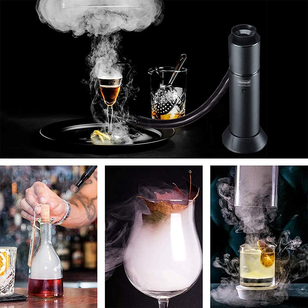 Portable Smoking Gun with Hose & Dome - Handheld Wood Smoke Infuser for Meat, Salmon, Cocktails, Cheese - Perfect for BBQ, Grilling & Home Kitchen Use