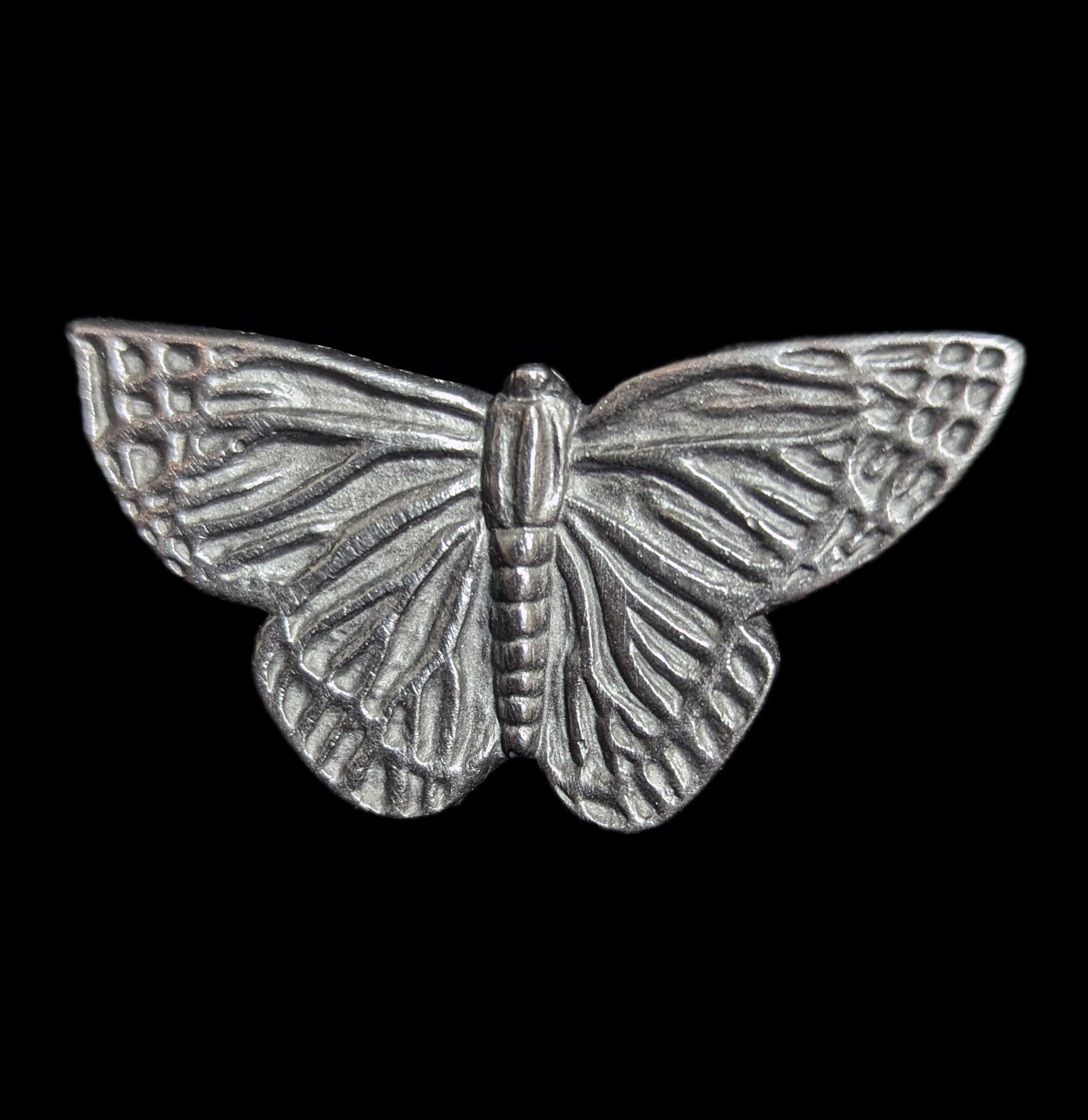 Handcrafted Graphite Butterfly Sculpture - Elegant Home Decor & Unique Gift for Collectors - Perfect for Display in Cabinets, Shelves, and Office Desks