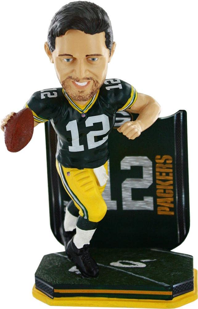 Aaron Rodgers Green Bay Packers Bobblehead - NFL Limited Edition Collectible with Name & Number - Perfect for Football Fans, Sports Memorabilia Collectors, and Game Room Decor