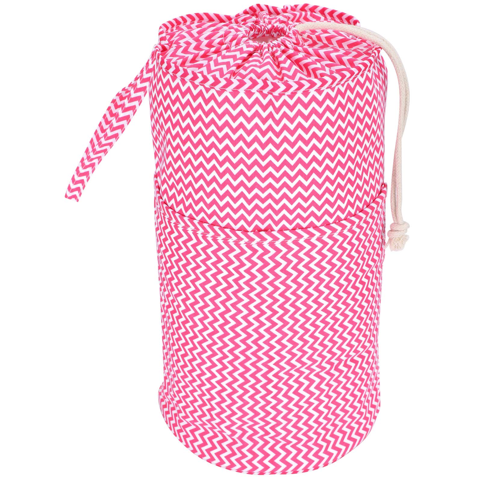 Lightweight Portable Fashionable Crochet Hook Bag - DIY Crochet Cylinder Storage Pouch for Knitting Needles & Yarn - Perfect for Travel, Home Crafting & On-the-Go Projects