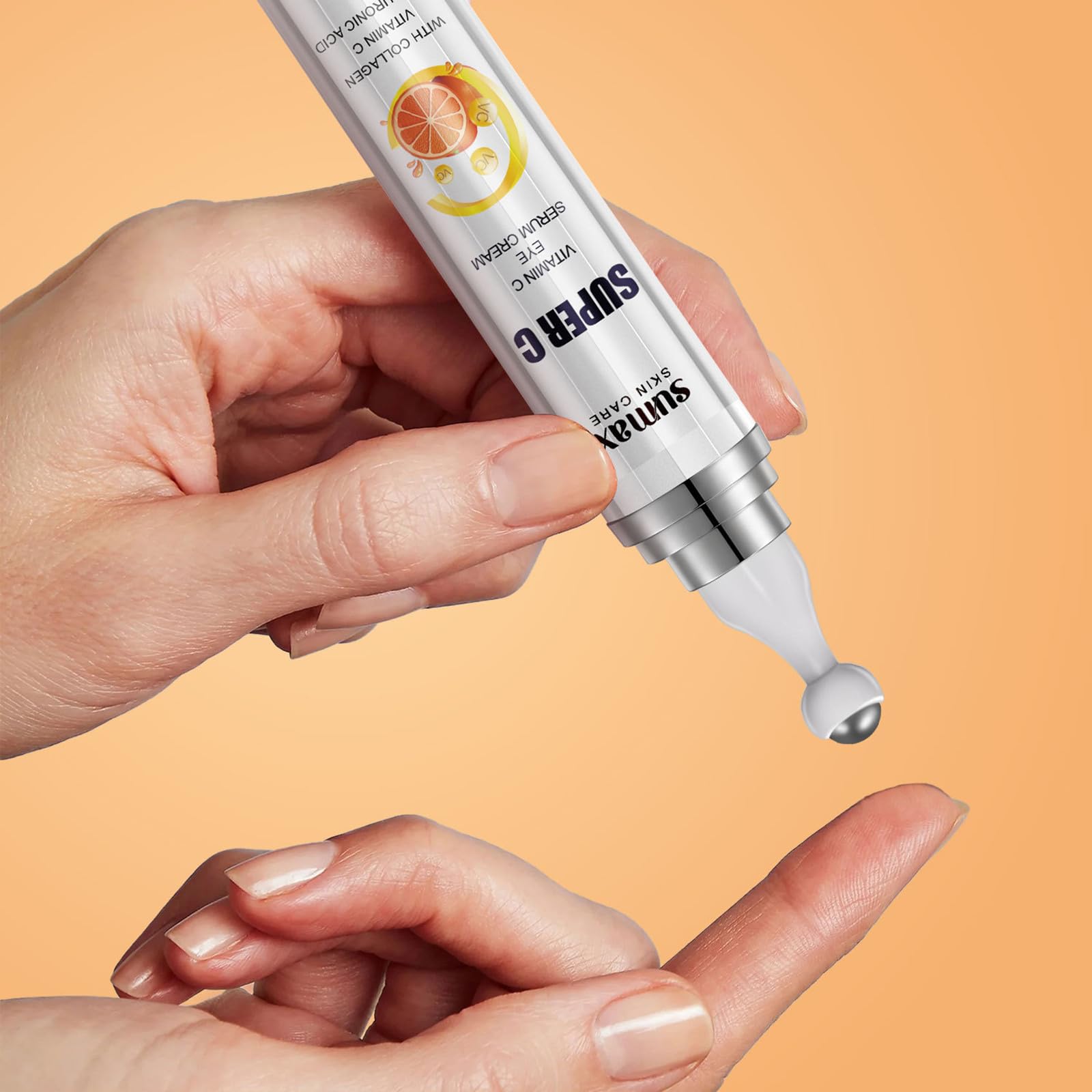 Vitamin C Hydrating Eye Cream - Anti-Aging Eye Treatment for Dark Circles & Puffiness | Collagen & Vitamin C Under Eye Serum to Reduce Fine Lines & Tighten Skin | Perfect for Night Routine & Morning Skincare