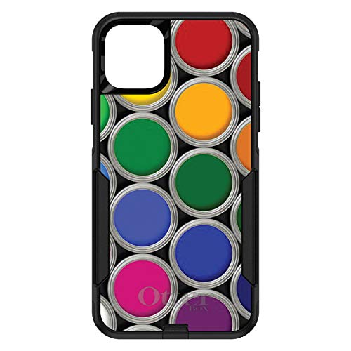 Rainbow Paint Cans On Black Case