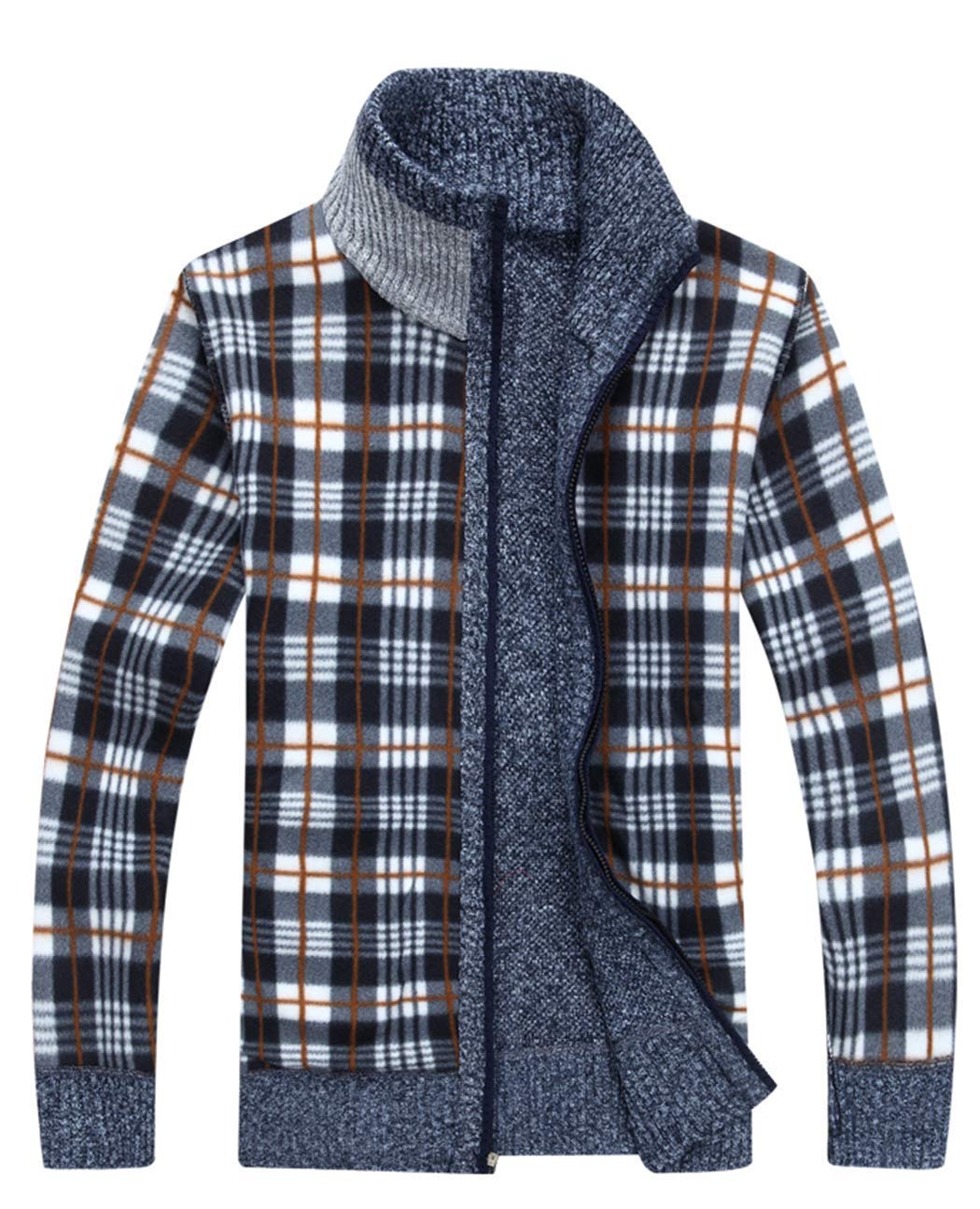 Vcansion Men's Classic Cardigan Sweater - Stand Collar Slim Fit Casual Knit Pullover for Fall & Winter | Office Wear, Date Night, Weekend Outfits