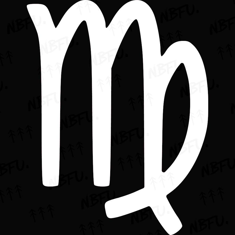 Virgo Zodiac Sign Vinyl Decal Stickers (Set of 2) - Waterproof Premium Quality for Laptop, Phone, Car Window, Helmet, Mug & Home Decor - Perfect for Astrology Lovers & Personalized Gifts