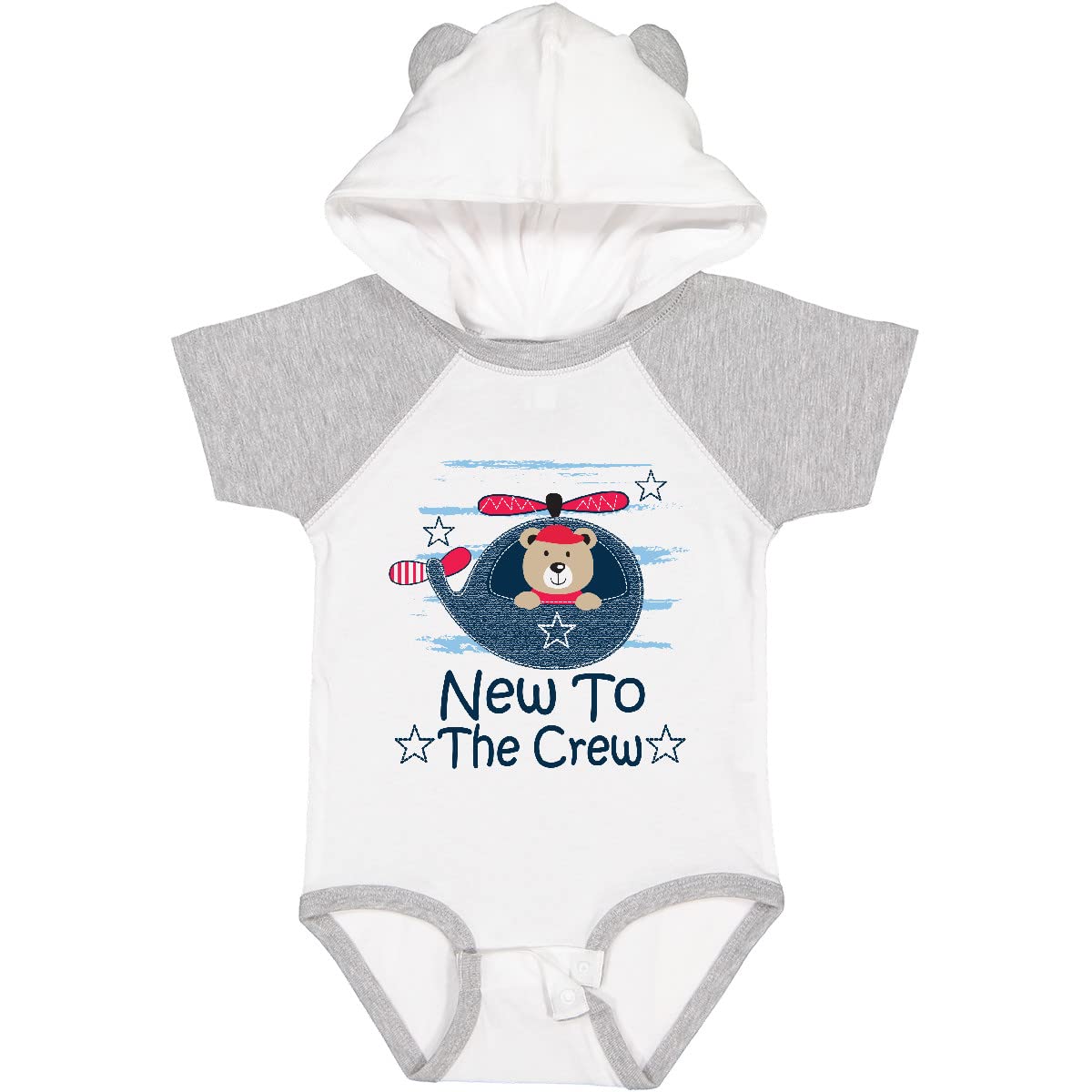 Inktastic New To The Crew Baby Boy Bodysuit - Soft Cotton Onesie for Newborns & Infants - Perfect for Baby Showers, Birth Announcements & Family Photos