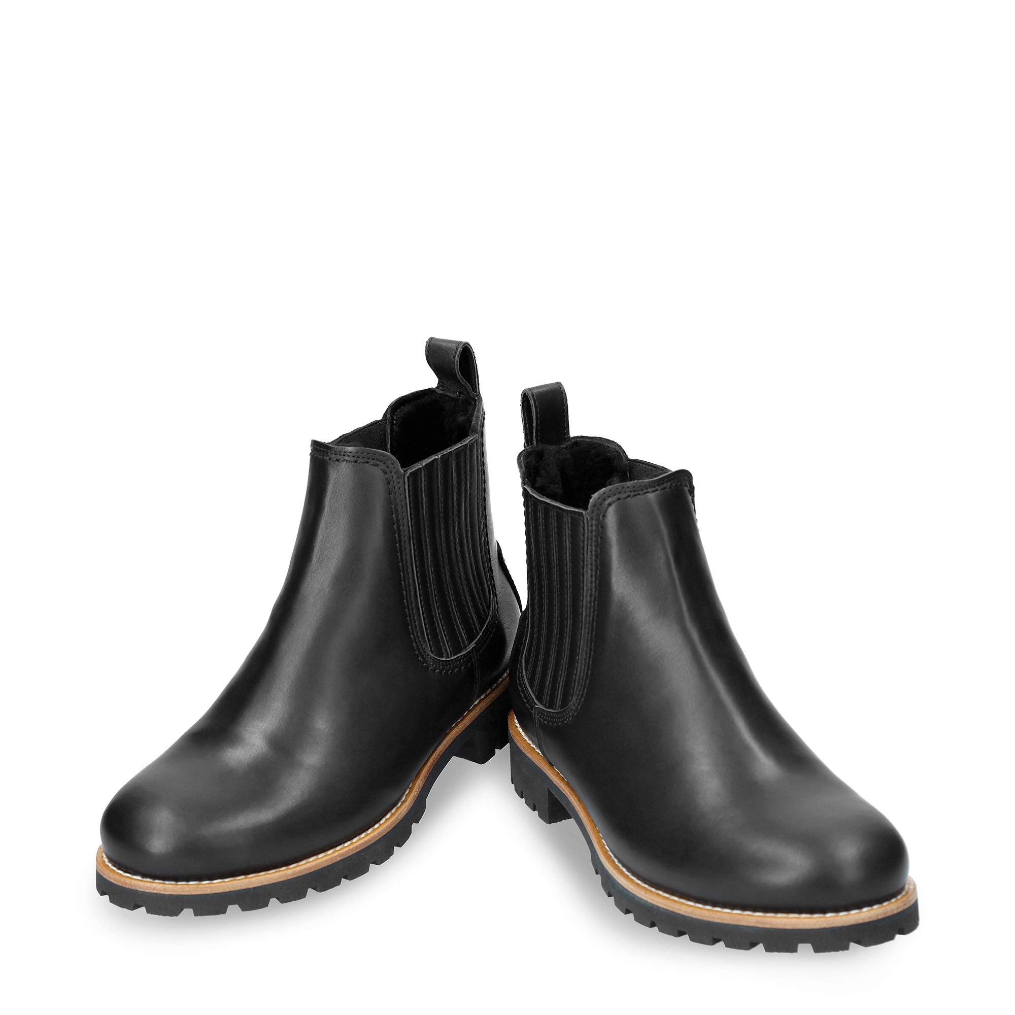 Panama Jack Women's Chelsea Boots - Waterproof Leather Ankle Boots for Women, Comfortable Slip-On Winter Boots with Cushioned Insole - Perfect for Casual Outfits, Work, and Outdoor Activities
