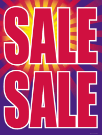 Custom Plastic Window Sign - 'Sale' Promotion Display for Retail Stores & Businesses | Durable & Weatherproof for Indoor & Outdoor Use
