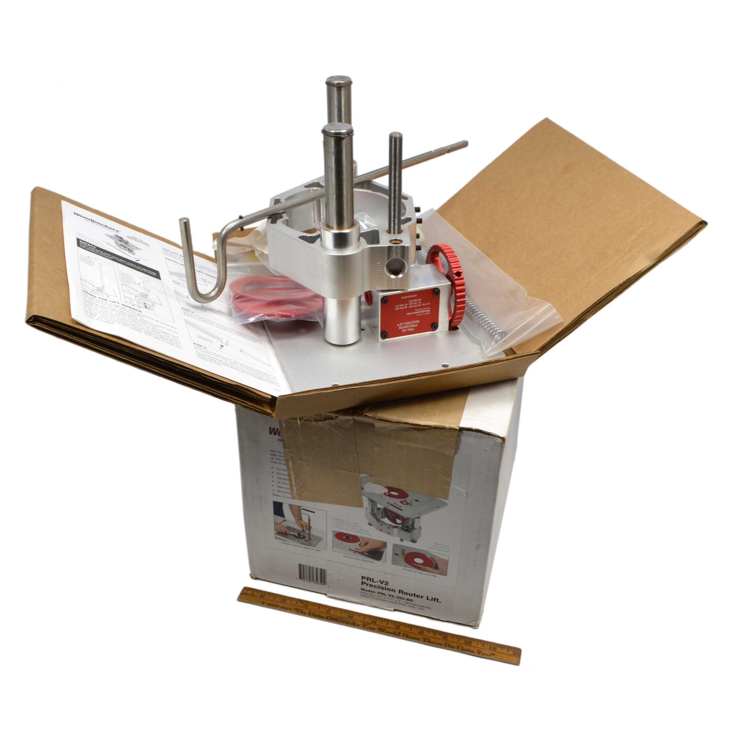 New WOODPECKERS PRECISION Router Lift PRL-V2 Complete Kit - Professional Woodworking Tool for CNC Machines & Cabinet Making (Open Box, Never Used) - Perfect for DIY Projects & Workshop Upgrades