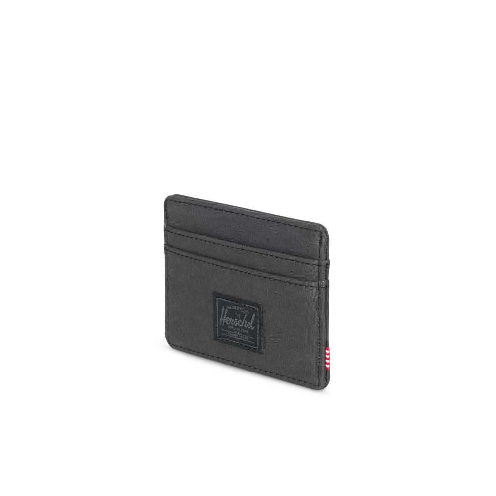 Herschel Charlie Wallet - Black Ion Canvas RFID Blocking Slim Bifold Wallet for Men & Women | Travel, Everyday Carry, Minimalist Style