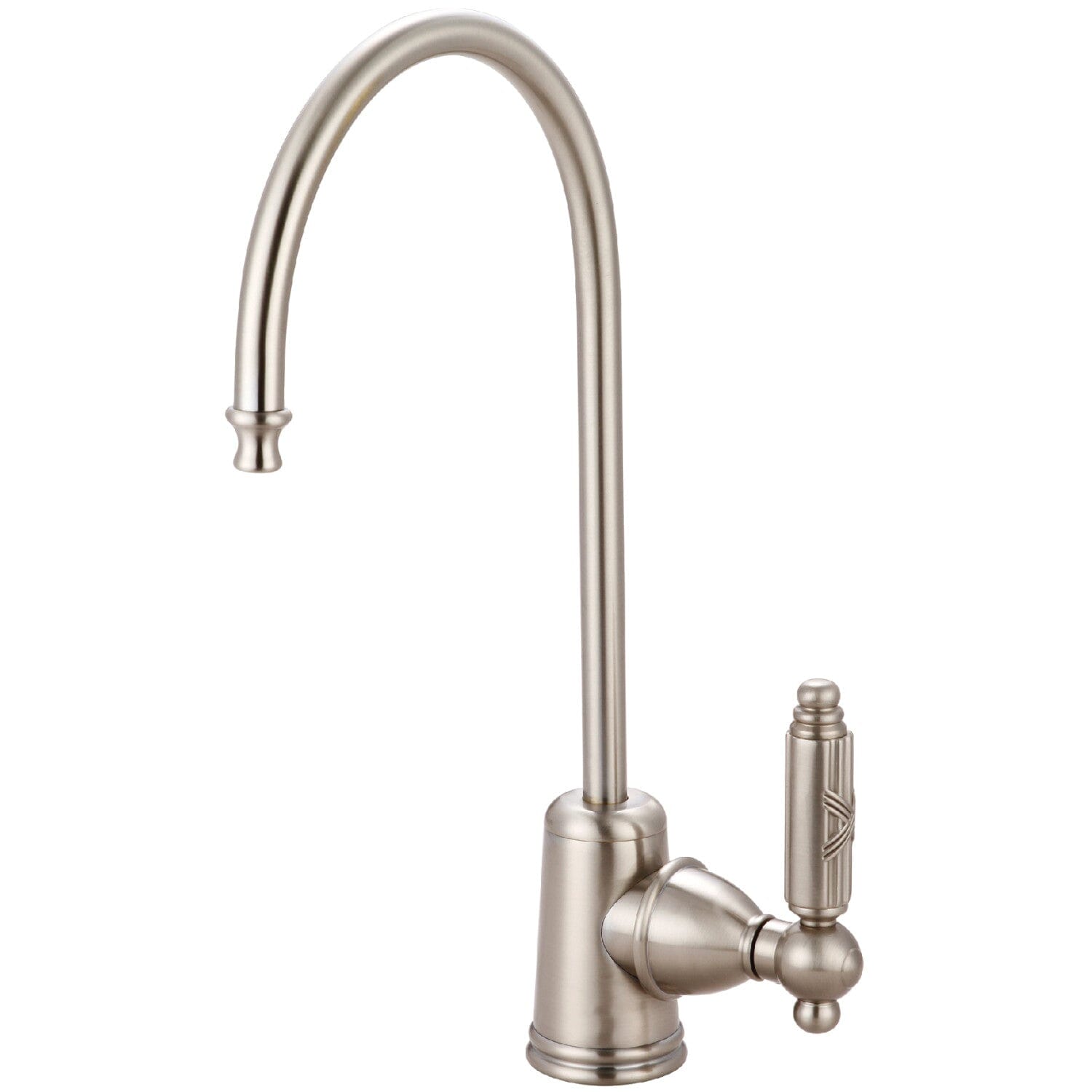 Premium Georgian Single Handle 1-Hole Deck Mount Water Filtration Faucet - Stainless Steel Drinking Water Filter Tap for Kitchen Sink, Countertop & Bar Use