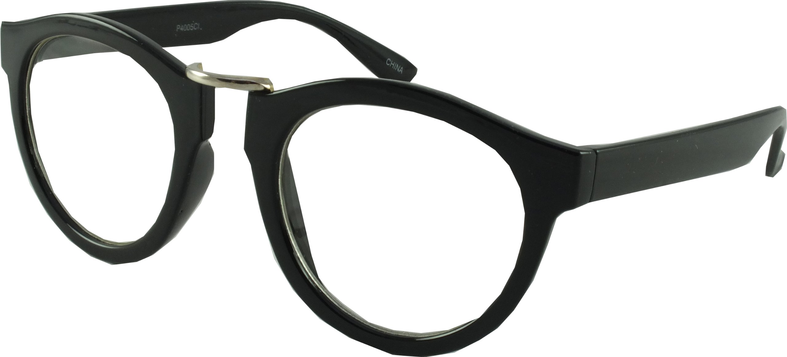Vintage College Preppy Look Geek Glasses for Men - Non-Polarized Retro Eyewear - Perfect for School, Work & Casual Style (50mm)