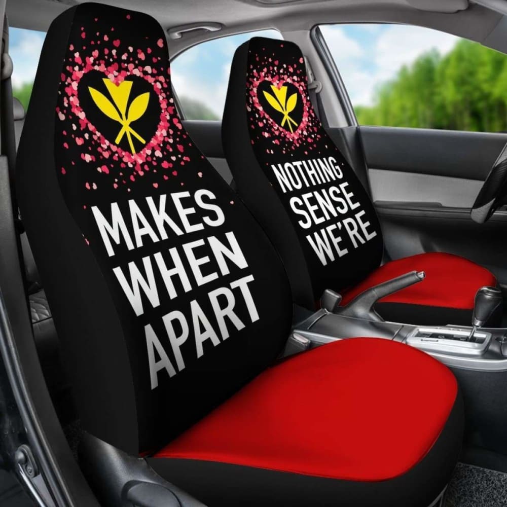Premium Hawaiian Kanaka Maoli Car Seat Covers for Couples - Valentine's Day Gift - Universal Fit for Most Vehicles - Perfect for Road Trips & Romantic Getaways