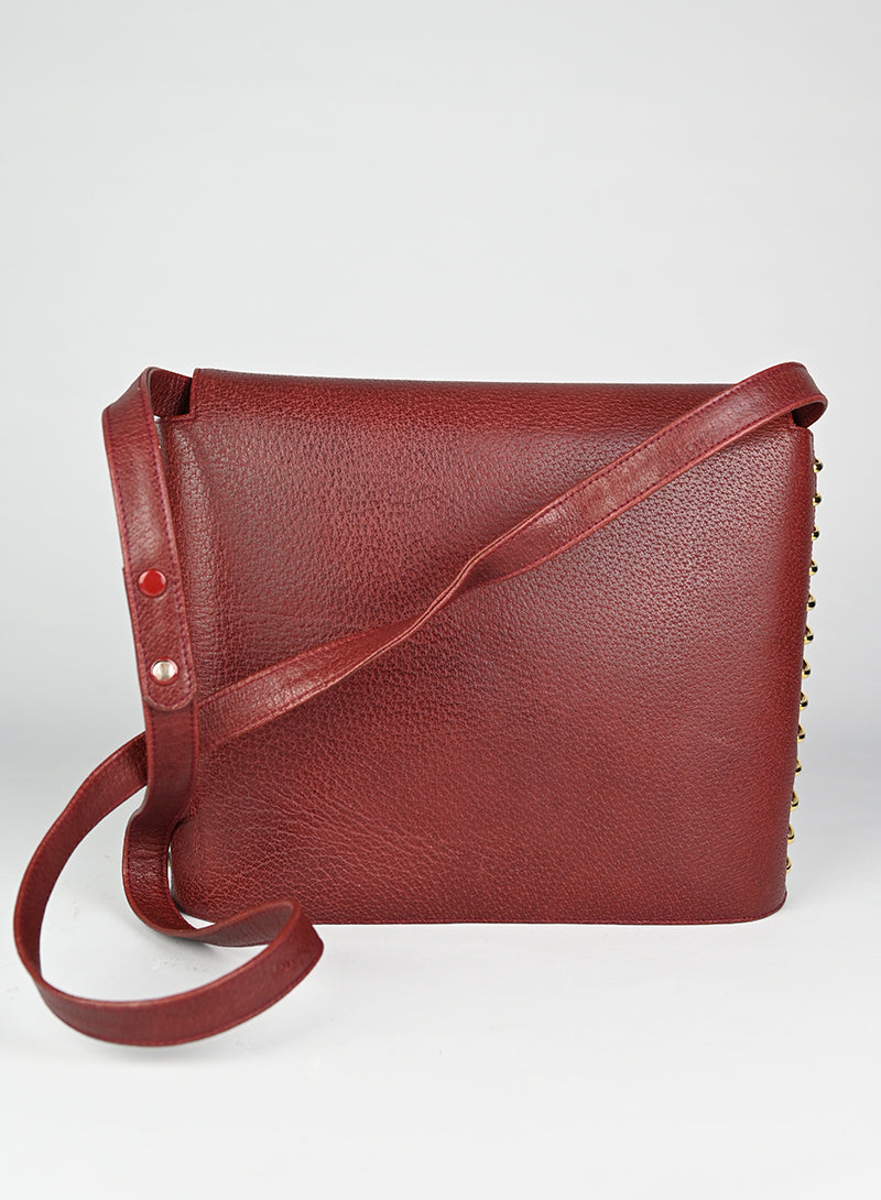 Valentino Bordeaux Leather Handbag for Women - Elegant Designer Purse for Work, Party & Everyday Use