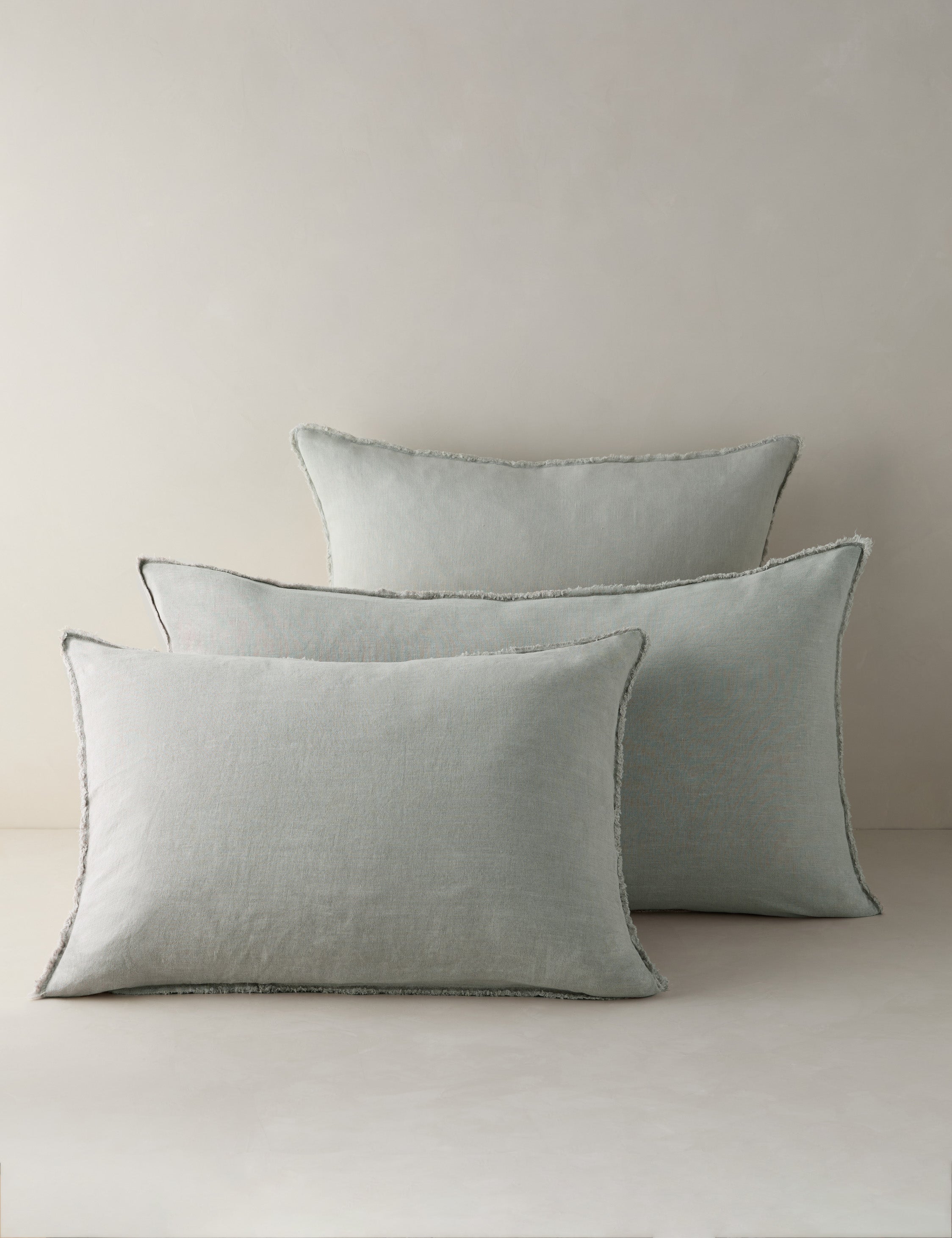 Pom Pom at Home Blair Stonewashed Linen Sham - Soft & Breathable Pillow Cover for Bedroom Decor | Perfect for Coastal, Farmhouse & Boho Style Homes