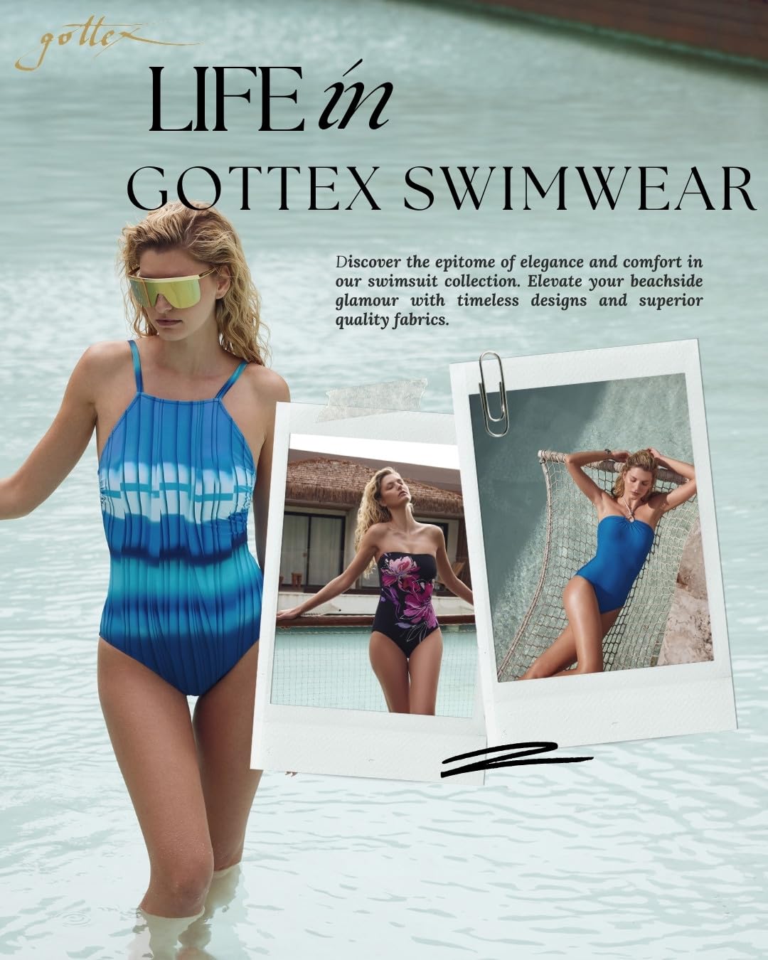Gottex Women's Surplice One Piece Swimsuit - Stylish & Elegant Bathing Suit with Soft Cups & Adjustable Straps | Perfect for Beach Vacations, Pool Parties & Summer Getaways