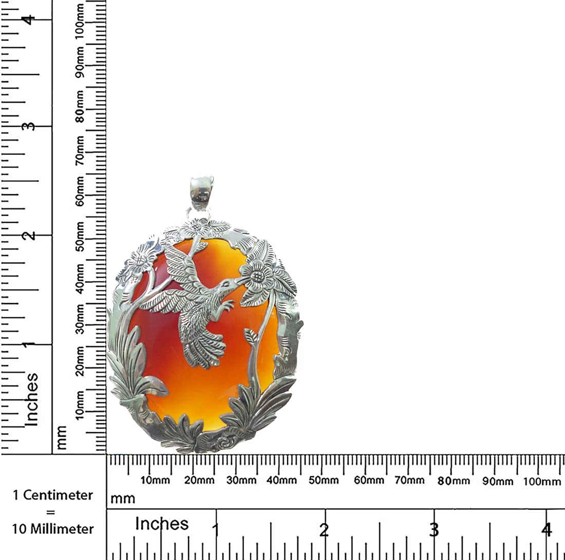 925 Sterling Silver Red Onyx Gemstone Handmade Bird Pendant Necklace - Elegant Engraved Designer Jewelry Gift for Women, Perfect for Parties, Anniversaries & Everyday Fashion
