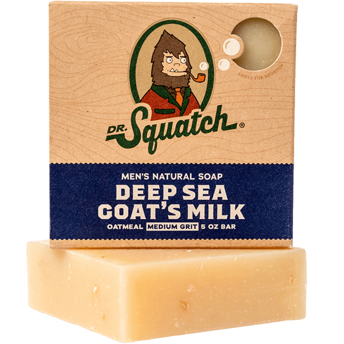 Dr. Squatch Deep Sea Goats Milk Bar Soap for Men - Natural Handmade Soap with Shea Butter & Essential Oils - Perfect for Shower, Bath & Grooming Routine