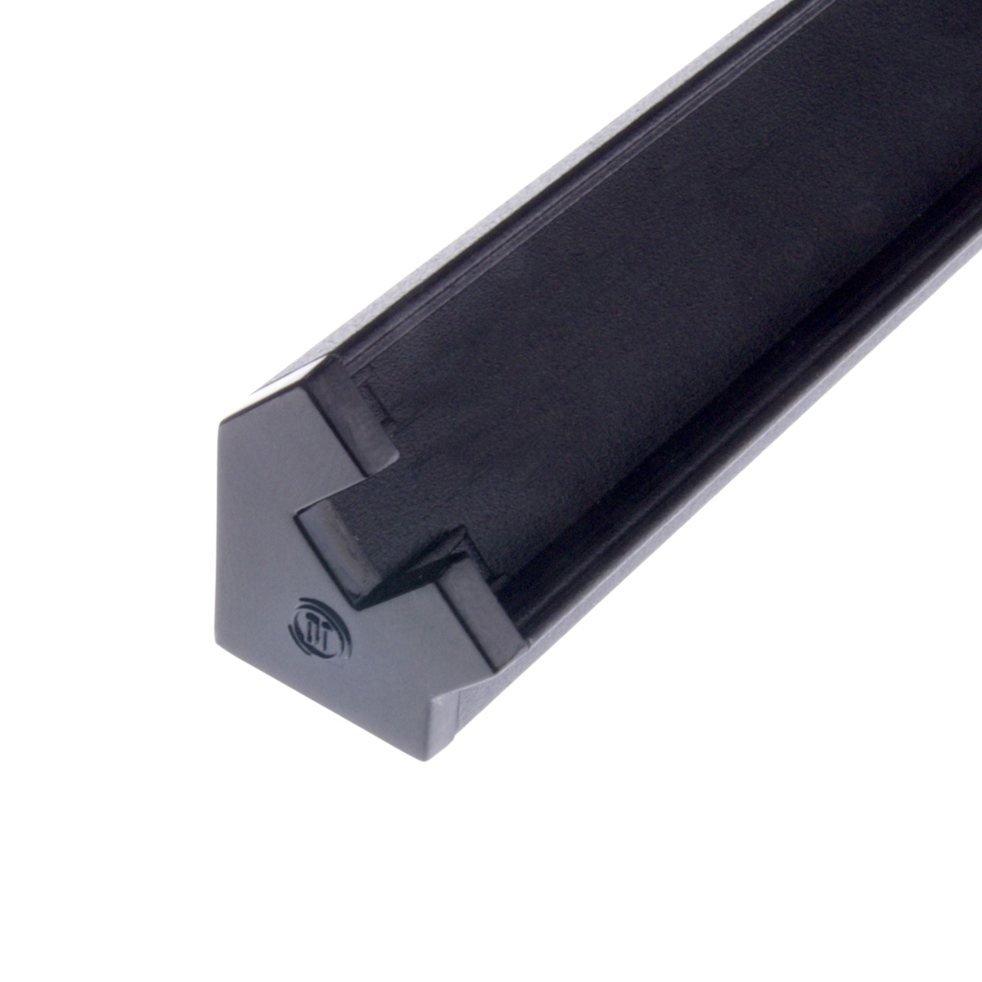 48 45 Degree LED Channel - Black Aluminum Trim for Cove Lighting, Under Cabinet, and Shelf Accent Lighting - Perfect for Home, Kitchen, and Commercial Spaces