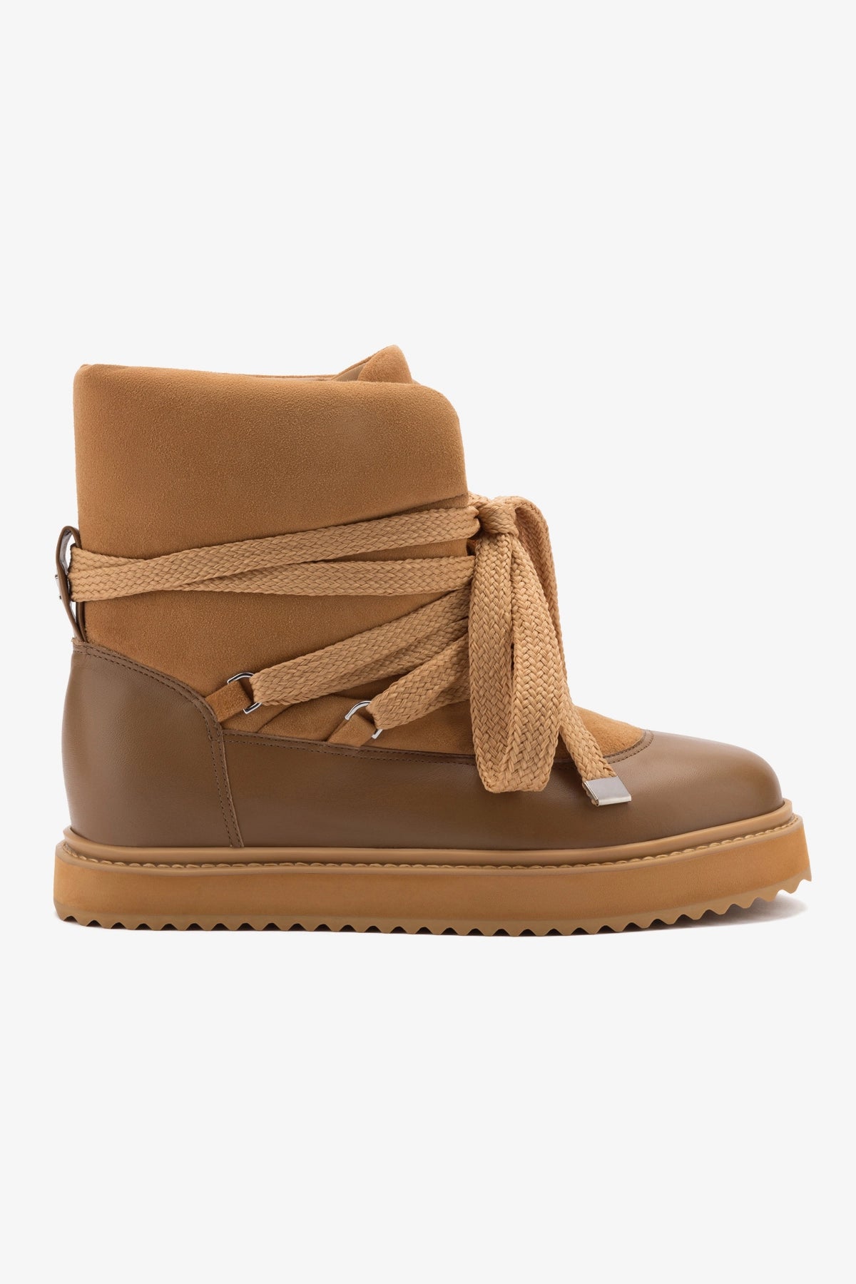 Utah Puffer Boots in Toasted Suede - Women's Winter Snow Boots for Cold Weather, Waterproof & Insulated Hiking Shoes for Outdoor Activities
