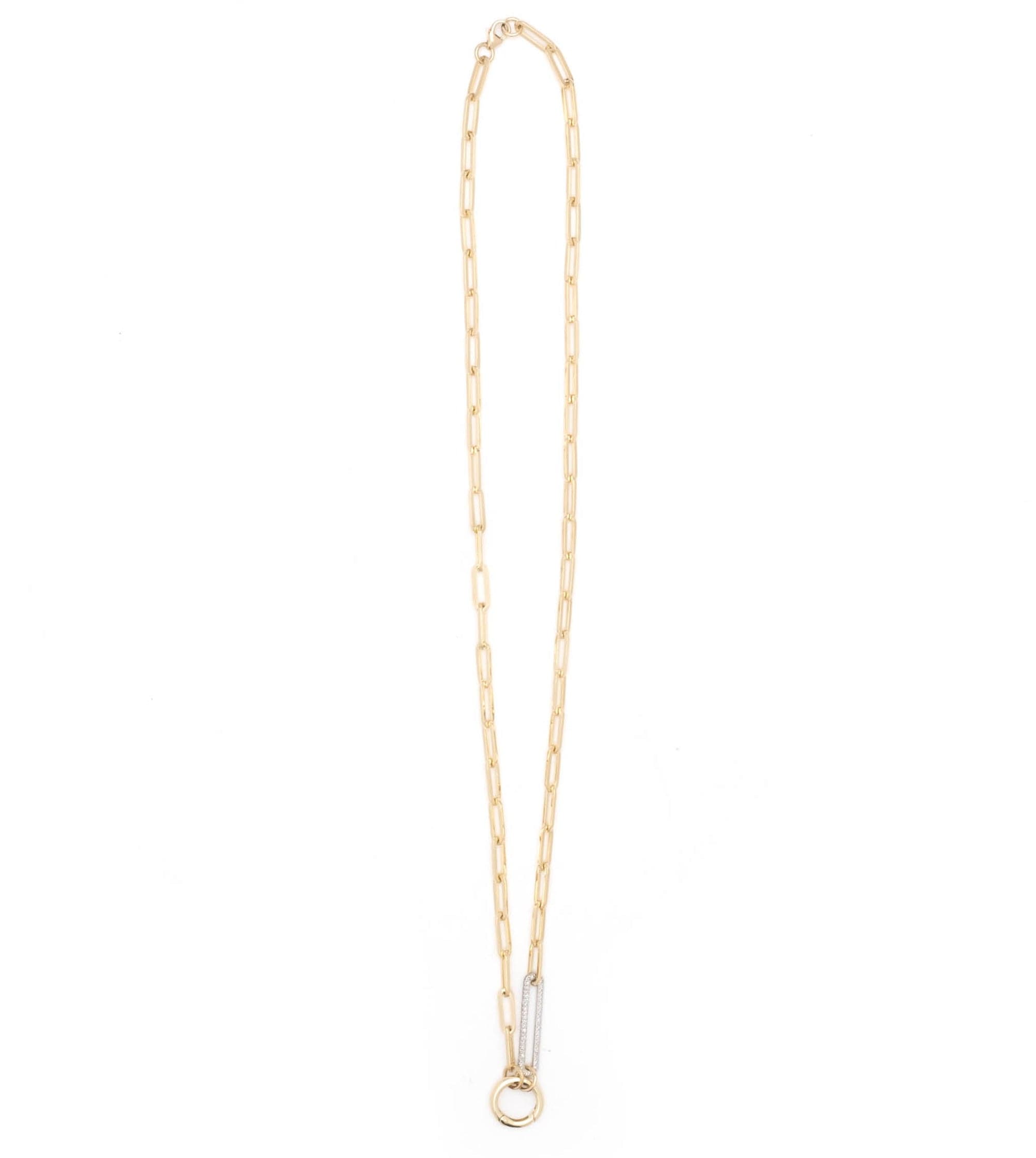 Diamond Link Classic Fob Open Clip Chain - Stylish Keychain for Keys, Lanyards & Accessories | Perfect for Home, Office & Travel Organization