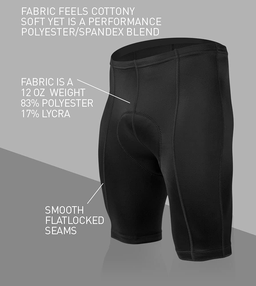 Men's Century Padded Cycling Shorts for Long Distance Performance - 3 Inseam Options | Comfortable Bike Shorts for Road Cycling, Mountain Biking & Indoor Training