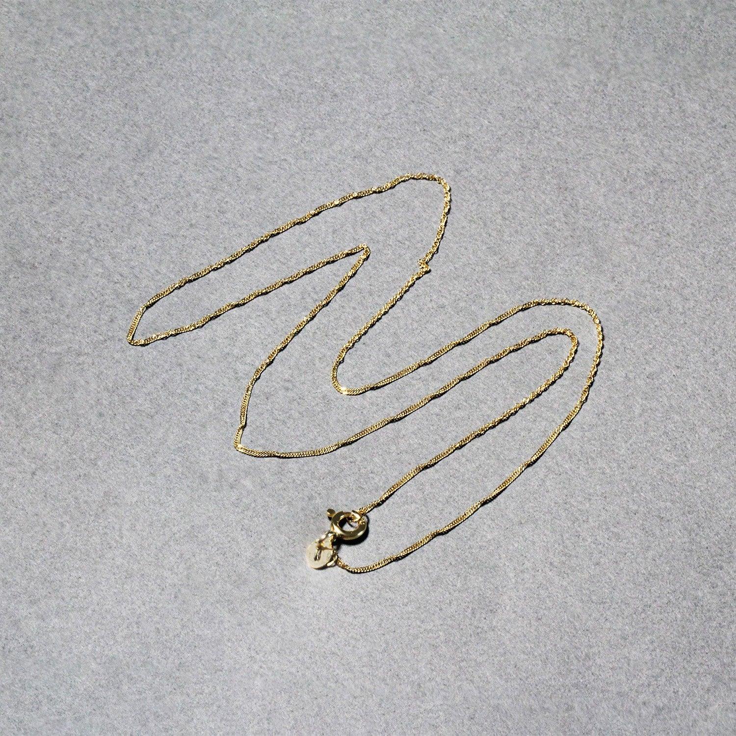14K Yellow Gold Singapore Chain Necklace 0.8mm - Dainty & Elegant Jewelry for Women, Perfect for Everyday Wear, Gifts & Special Occasions
