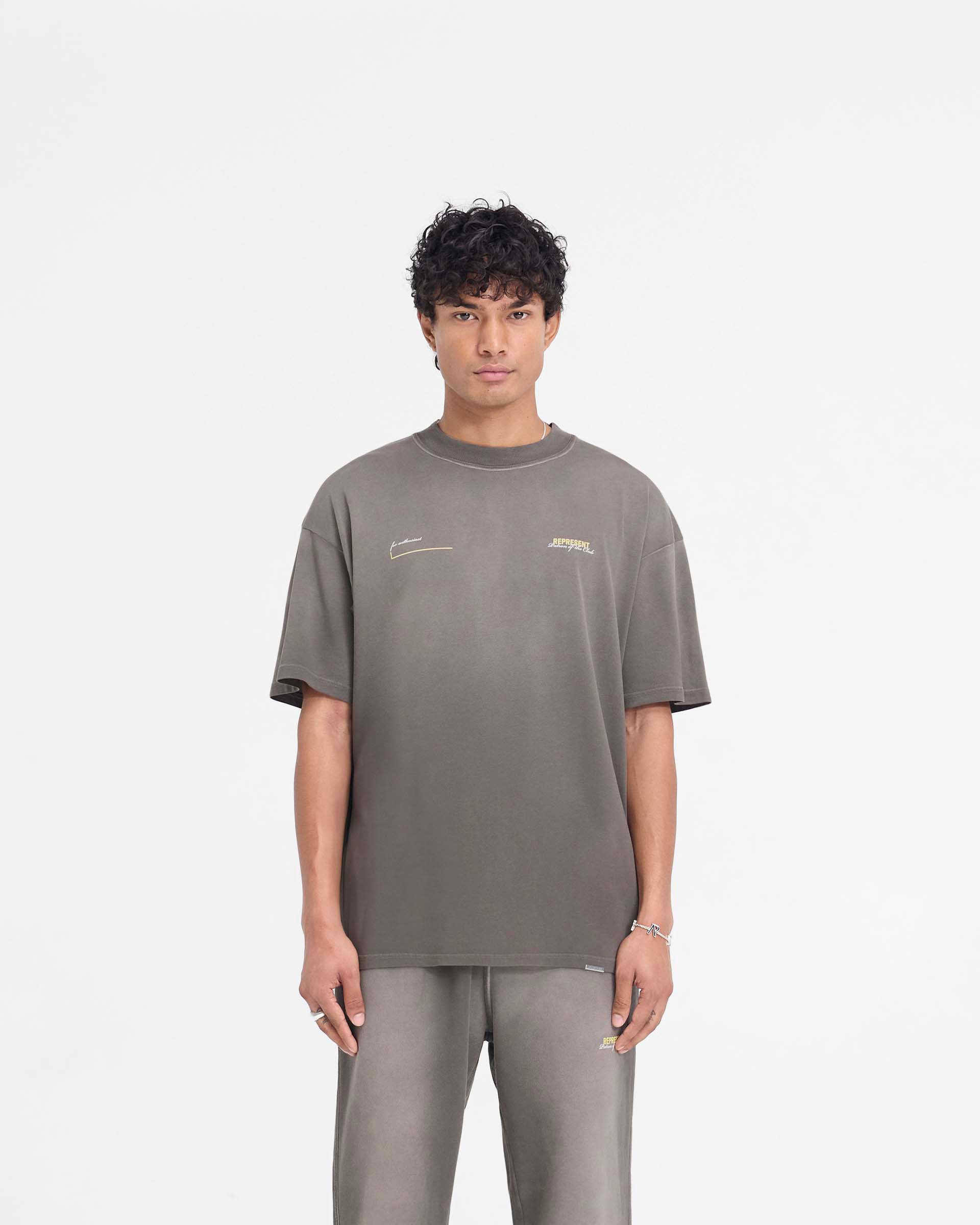 Patron Of The Club Vintage Washed Olive T-Shirt - Soft Cotton Tee for Casual Wear & Night Out