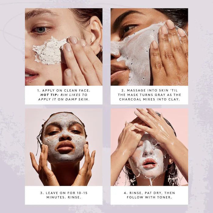 Fenty Skin Detoxifying Pore Clay Face Mask by Cookies N Clean™ - Deep Cleansing for Acne & Blackheads, Vegan & Cruelty-Free Skincare for Oily & Combination Skin