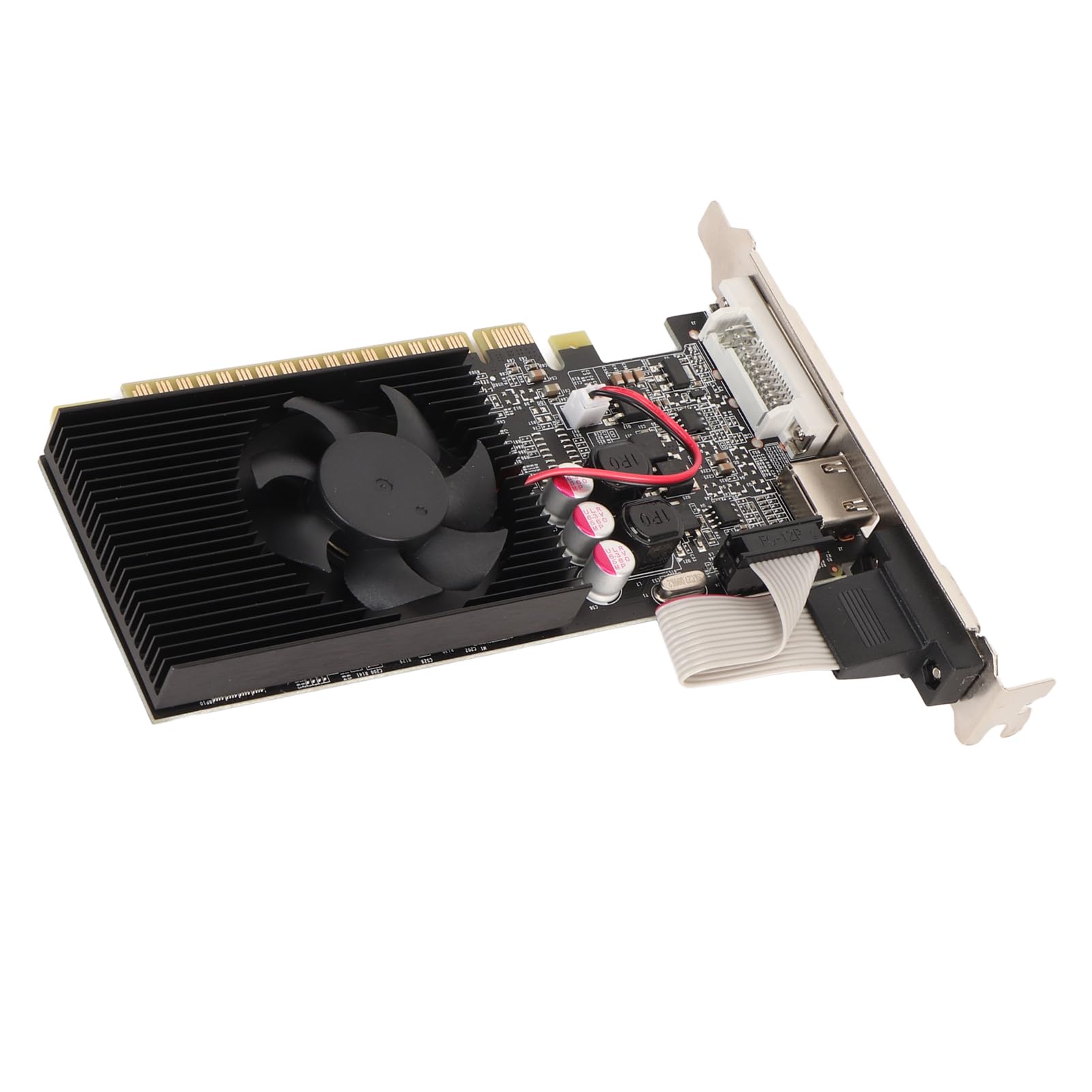 Tosuny GT210 1GB DDR3 64bit Gaming Graphics Card with Cooling Fan - 589MHz/1000MHz, DirectX 10.1 Support, DVI & VGA Output - Ideal for Office Work, Casual Gaming & Home Theater PCs