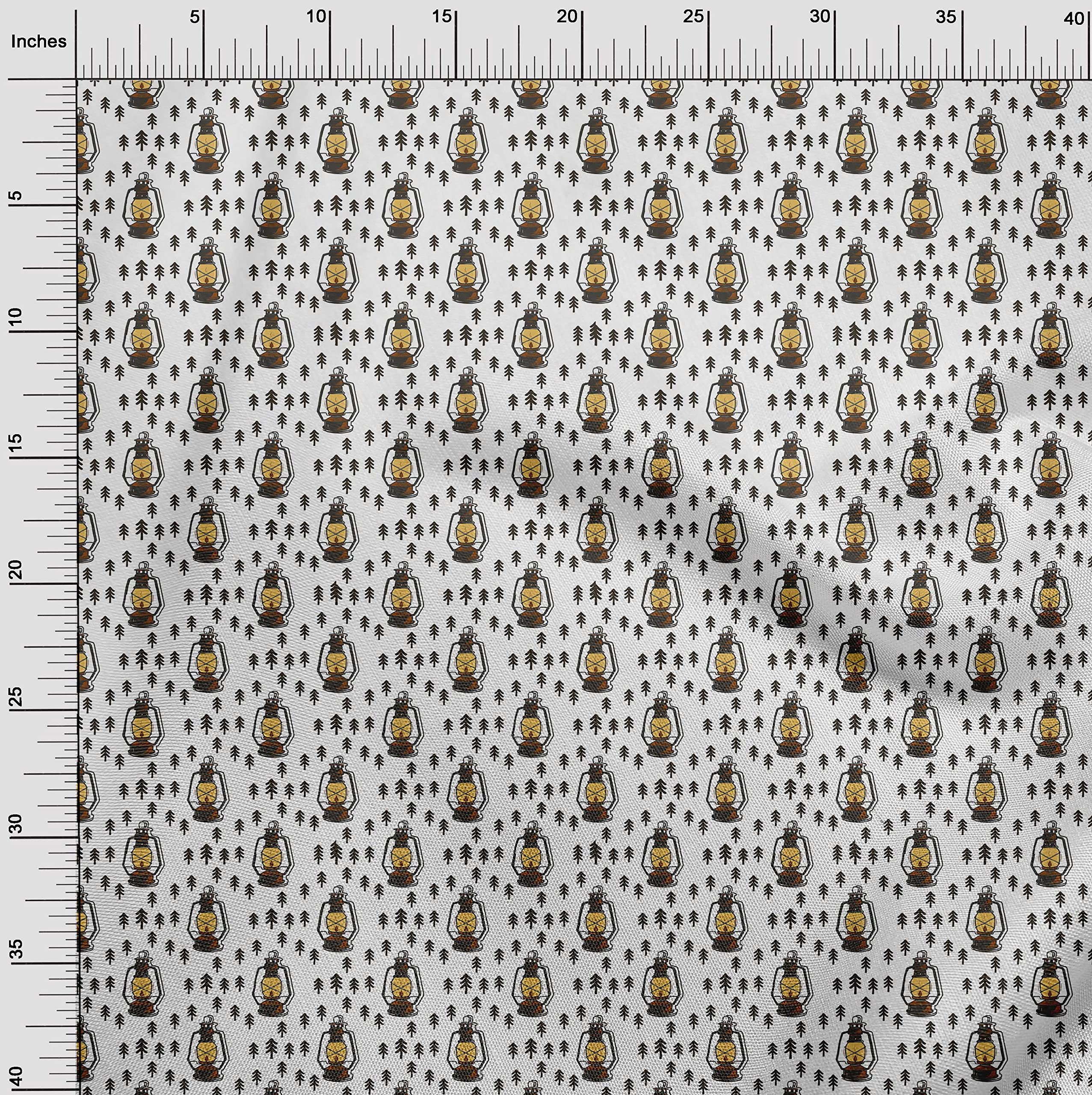 oneOone 100% Cotton Poplin Yellow Fabric - 56 Inch Wide by The Yard for Halloween Lamps, DIY Crafts, Home Decor & Sewing Projects | Perfect for Costumes, Quilting & Party Decorations