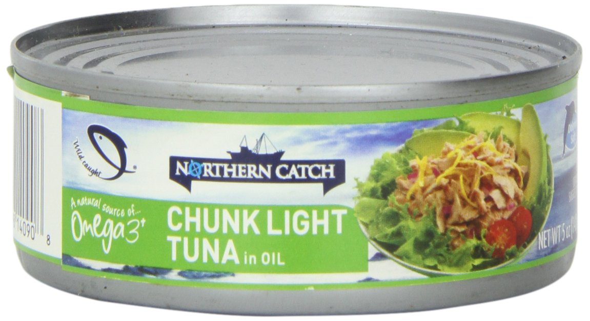 Premium Northern Catch Chunk Tuna in Oil - 5 Oz (Pack of 24) - High Protein, Keto & Paleo Friendly - Perfect for Salads, Sandwiches & Emergency Food Storage