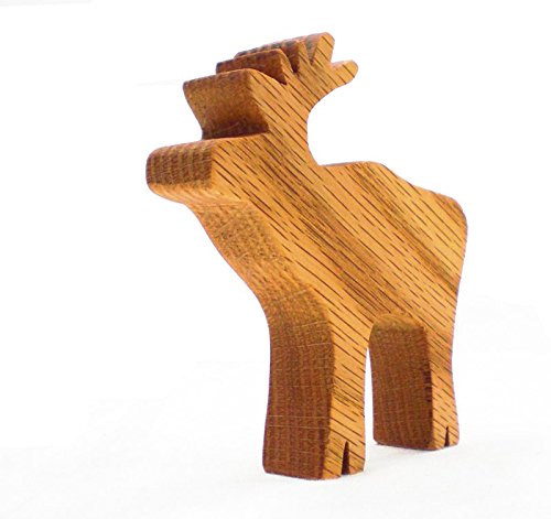 Handmade Wooden Moose Toy for Kids - Eco-Friendly & Safe Wooden Animal Figure - Perfect for Playtime, Nursery Decor, and Gift Giving