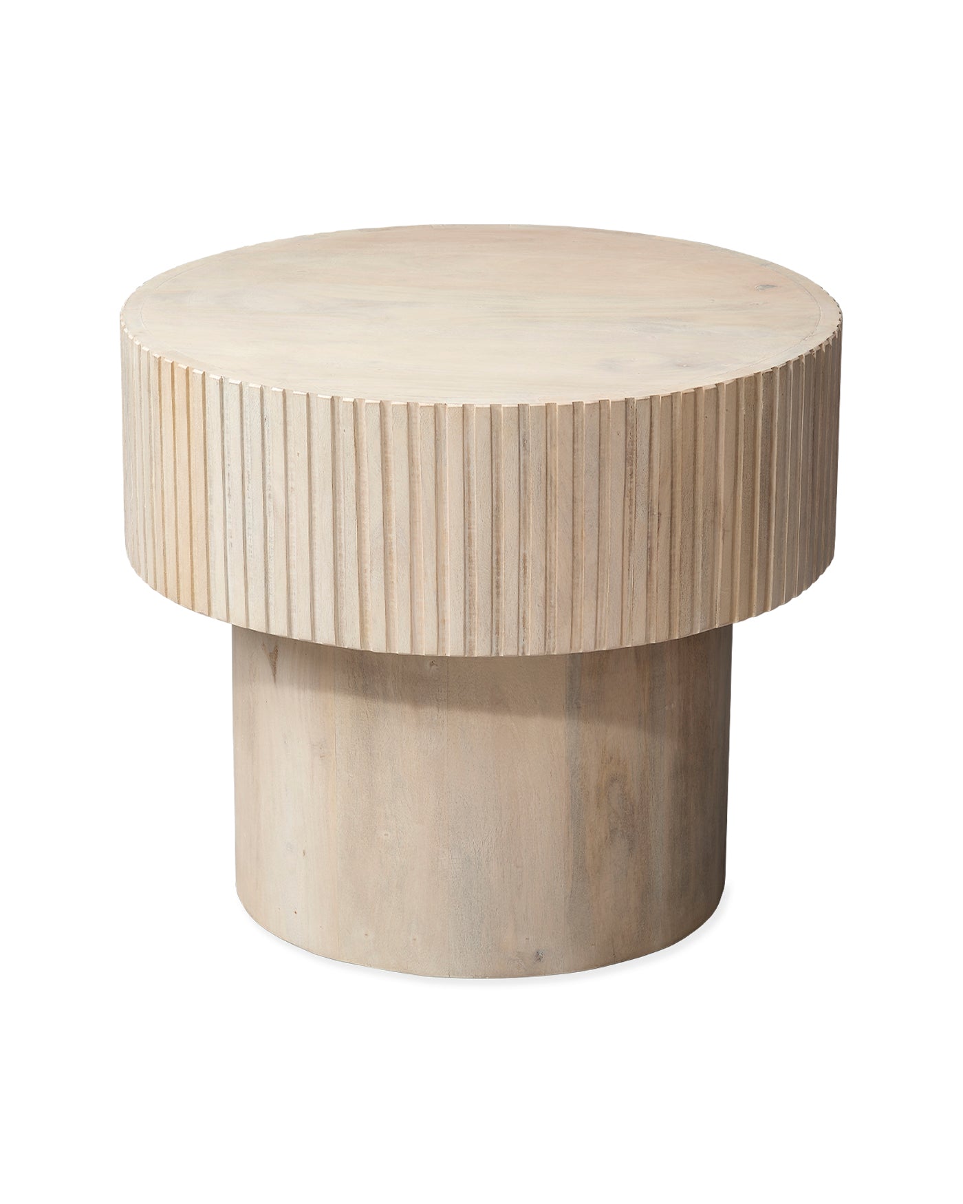 Round Side Table with Notch Design - Modern End Table for Living Room, Bedroom, or Office - Perfect for Small Spaces and Home Decor