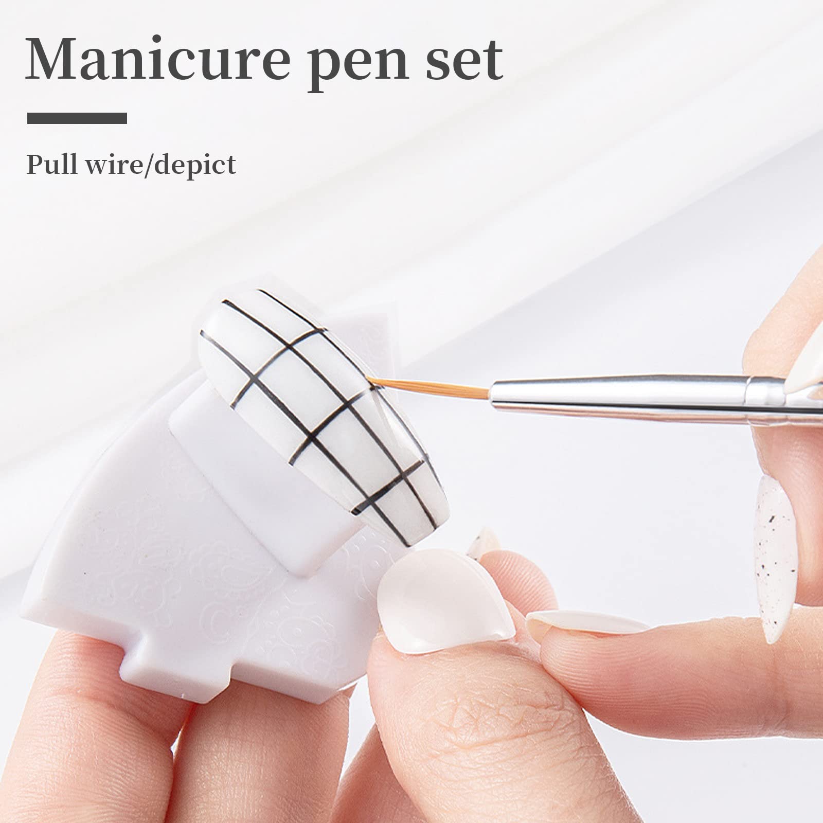 9PCS Professional Nail Art Brush Set for Gel & Acrylic Nails - Dotting Tools, Painting Brush Pens for DIY Nail Designs (Pink) | Perfect for Salon, Home Manicure & Nail Art Enthusiasts